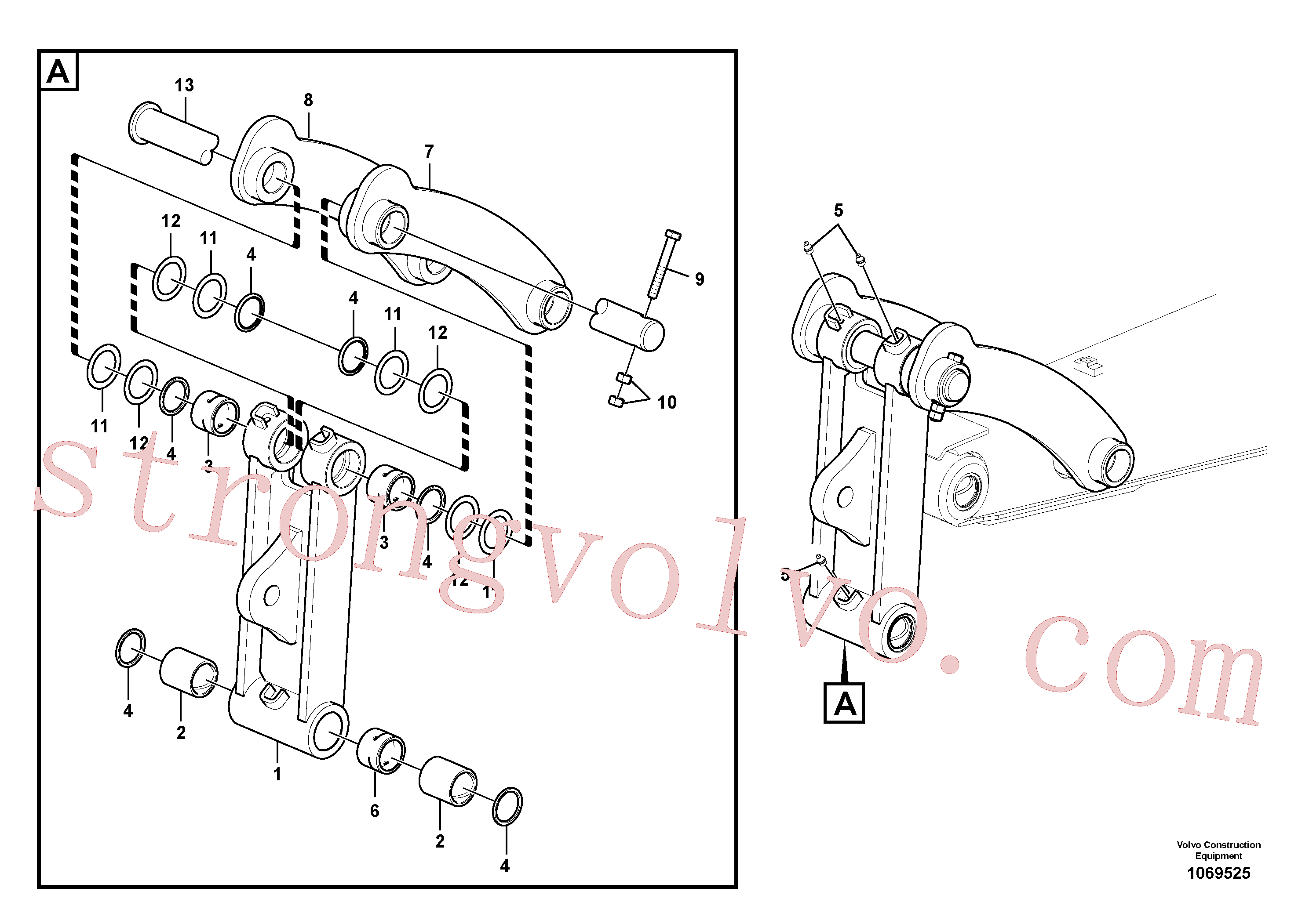 SA1171-30590 Volvo Tirantes à haste de ligação(1069525 Montagem)