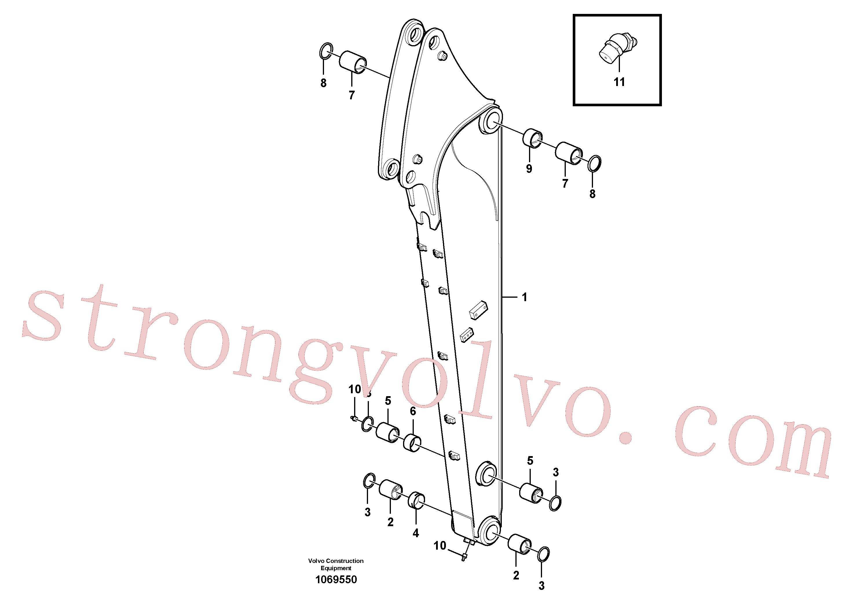 Volvo Acessórios para escavadeira VOE14524136 Bucha Acessórios