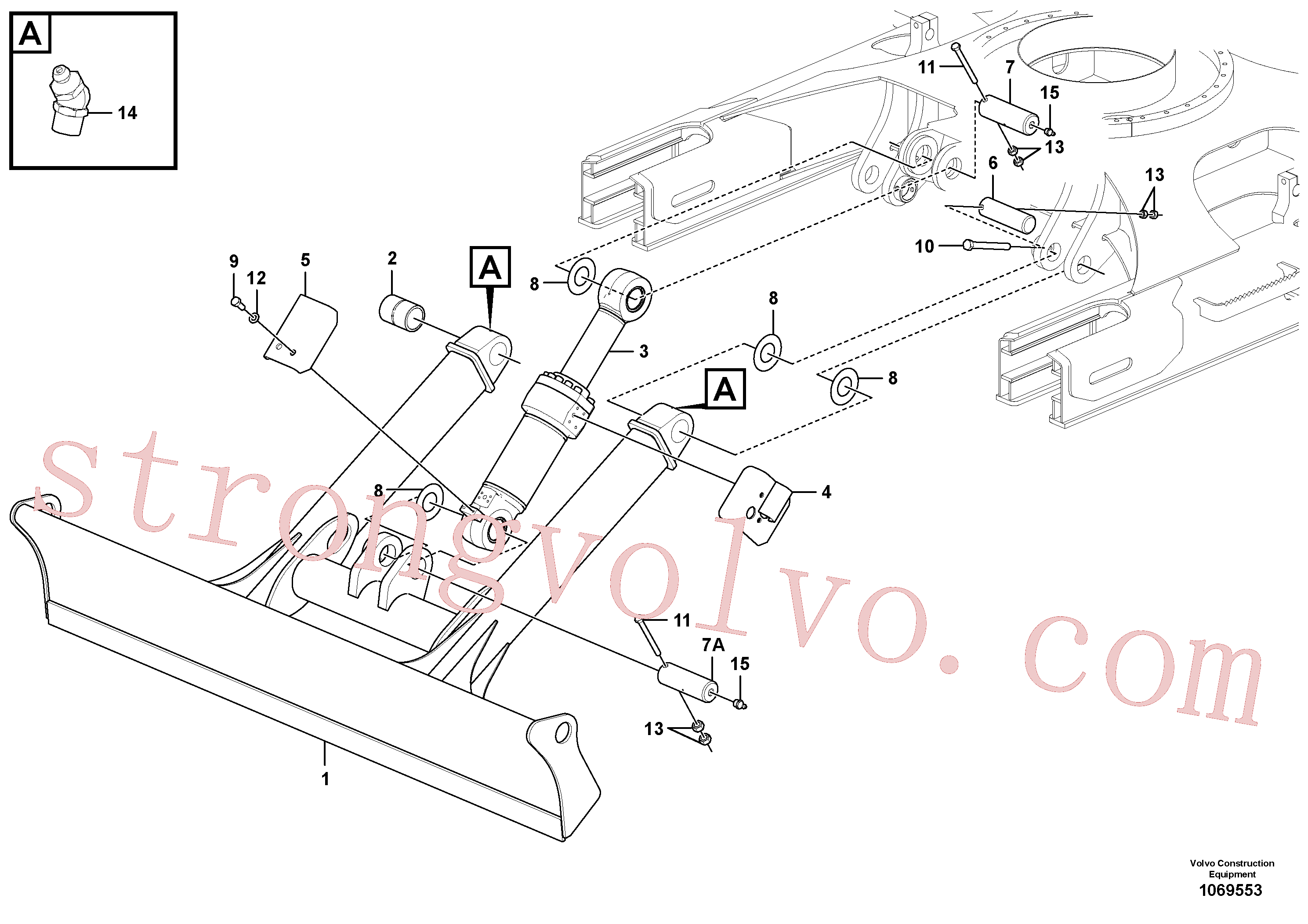 SA9624-11220 Volvo Lâmina niveladora(1069553 Montagem)