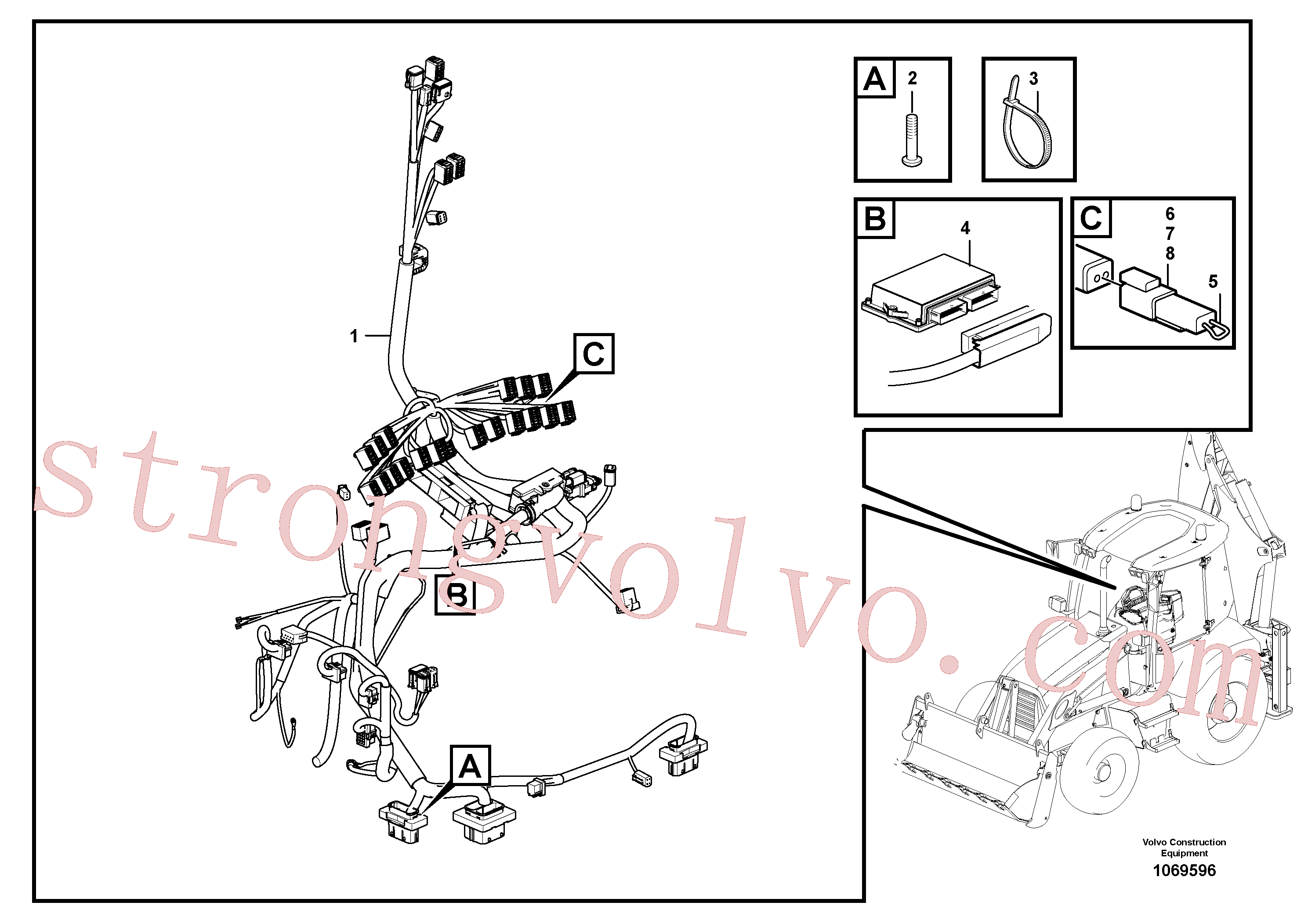 VOE11803693 Calço, Trava Volvo escavadeira