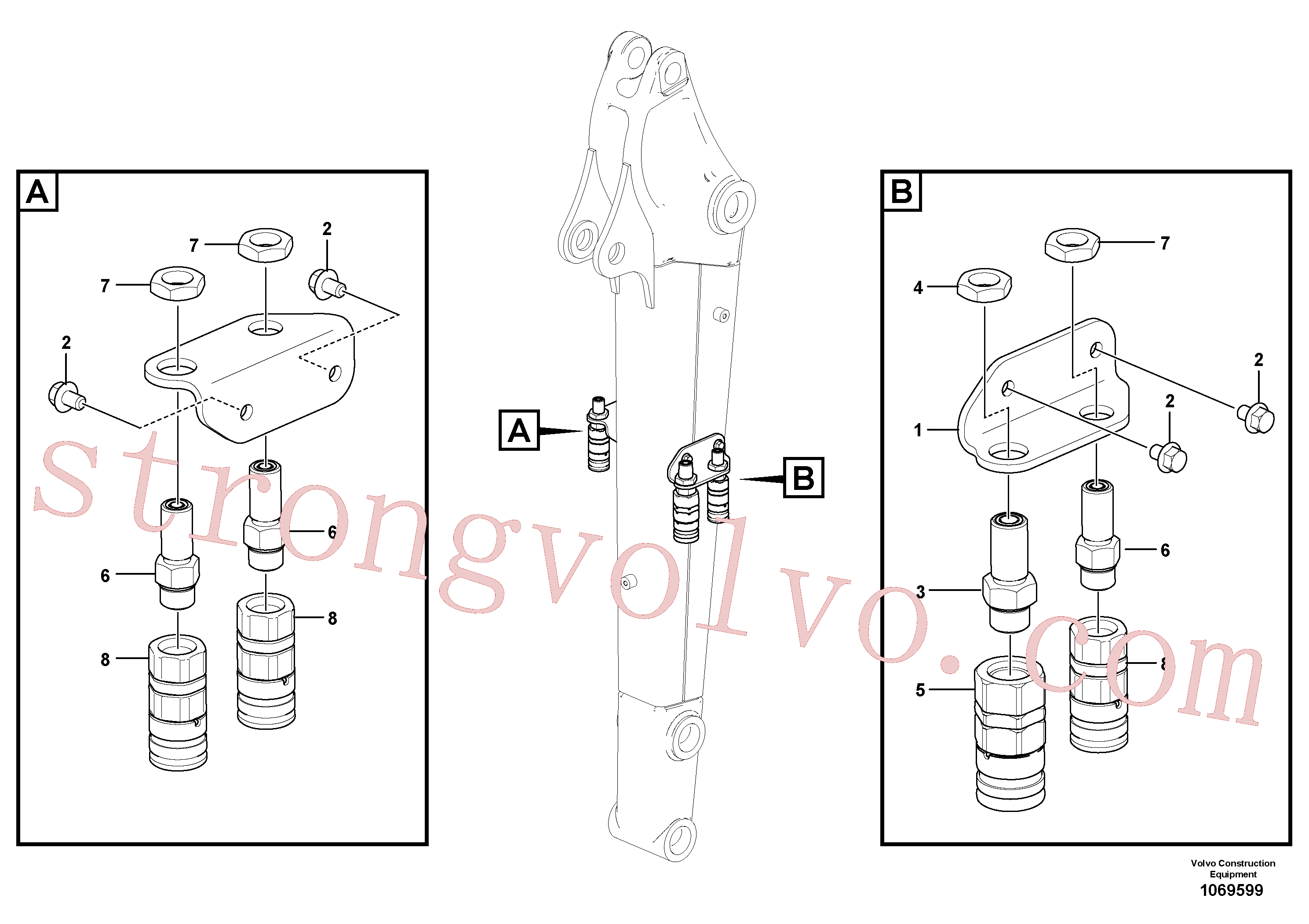 VOE15677312 Volvo Kit de acoplamento (acessórios)(1069599 Montagem)
