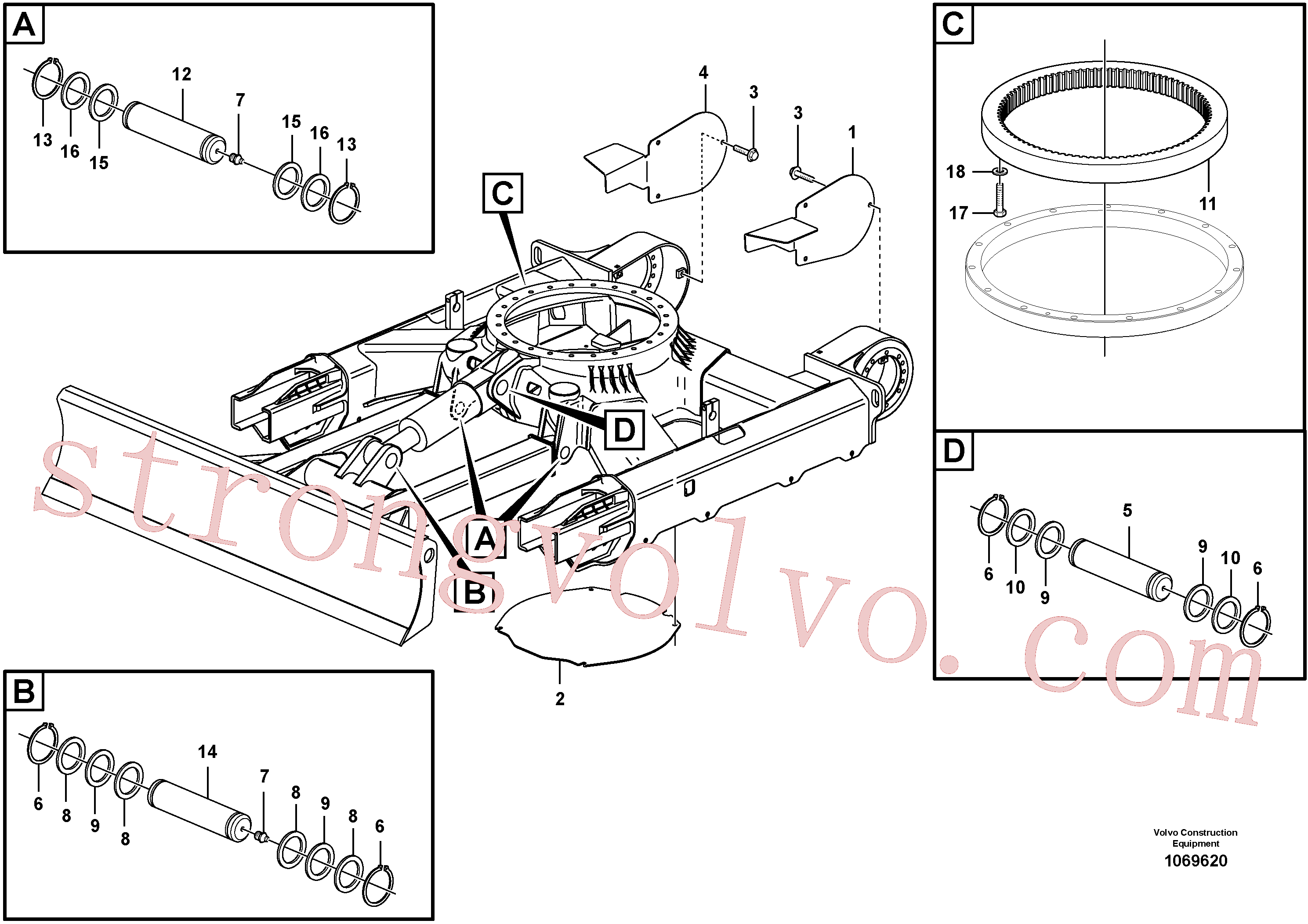 VOE11802606 Volvo Substrutura(1069620 Montagem)