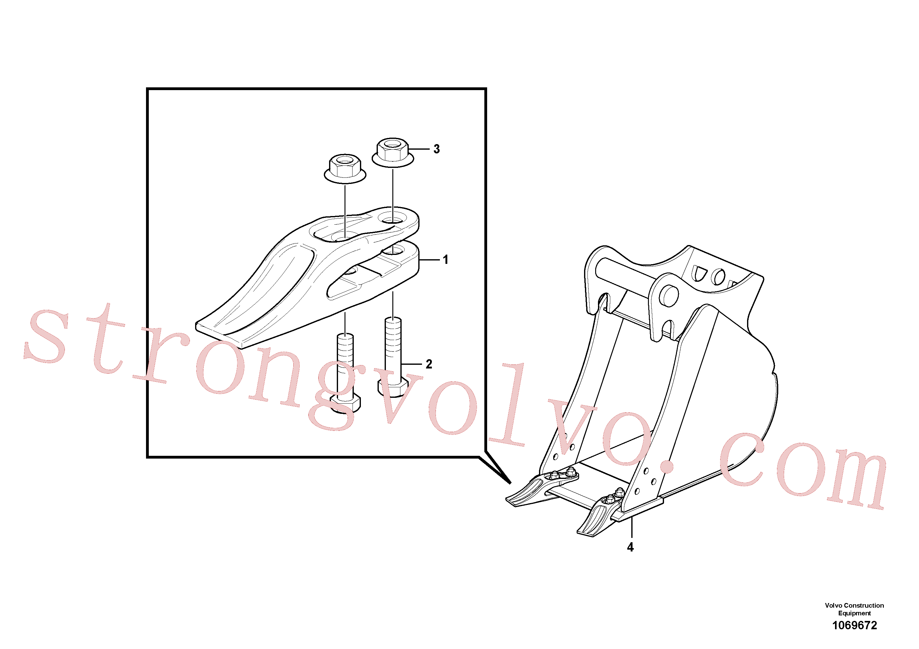 VOE993885 Volvo Balde(1069672 Montagem)