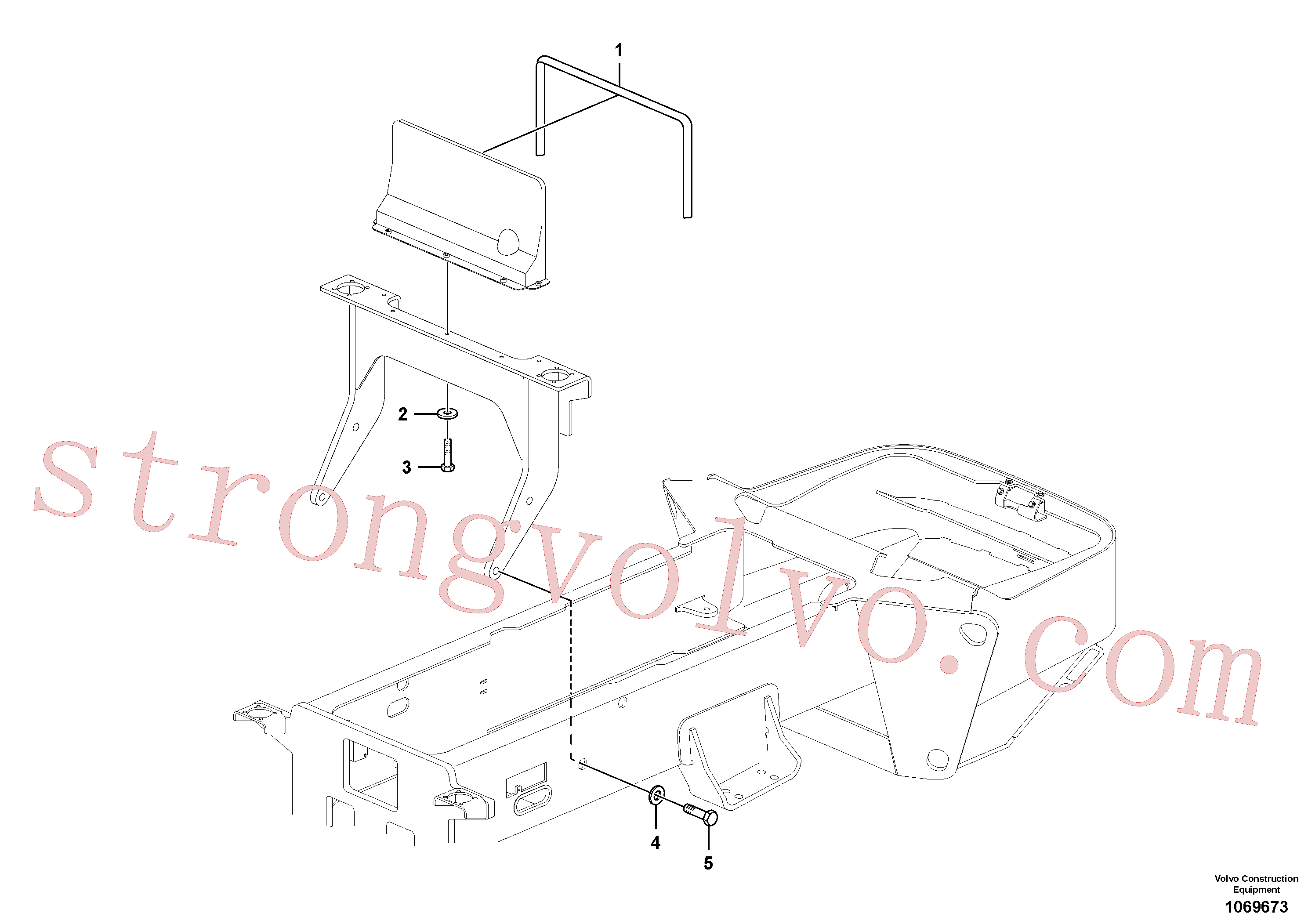 CH350A-10030ZI Volvo Instalação de ROPS(1069673 Montagem)