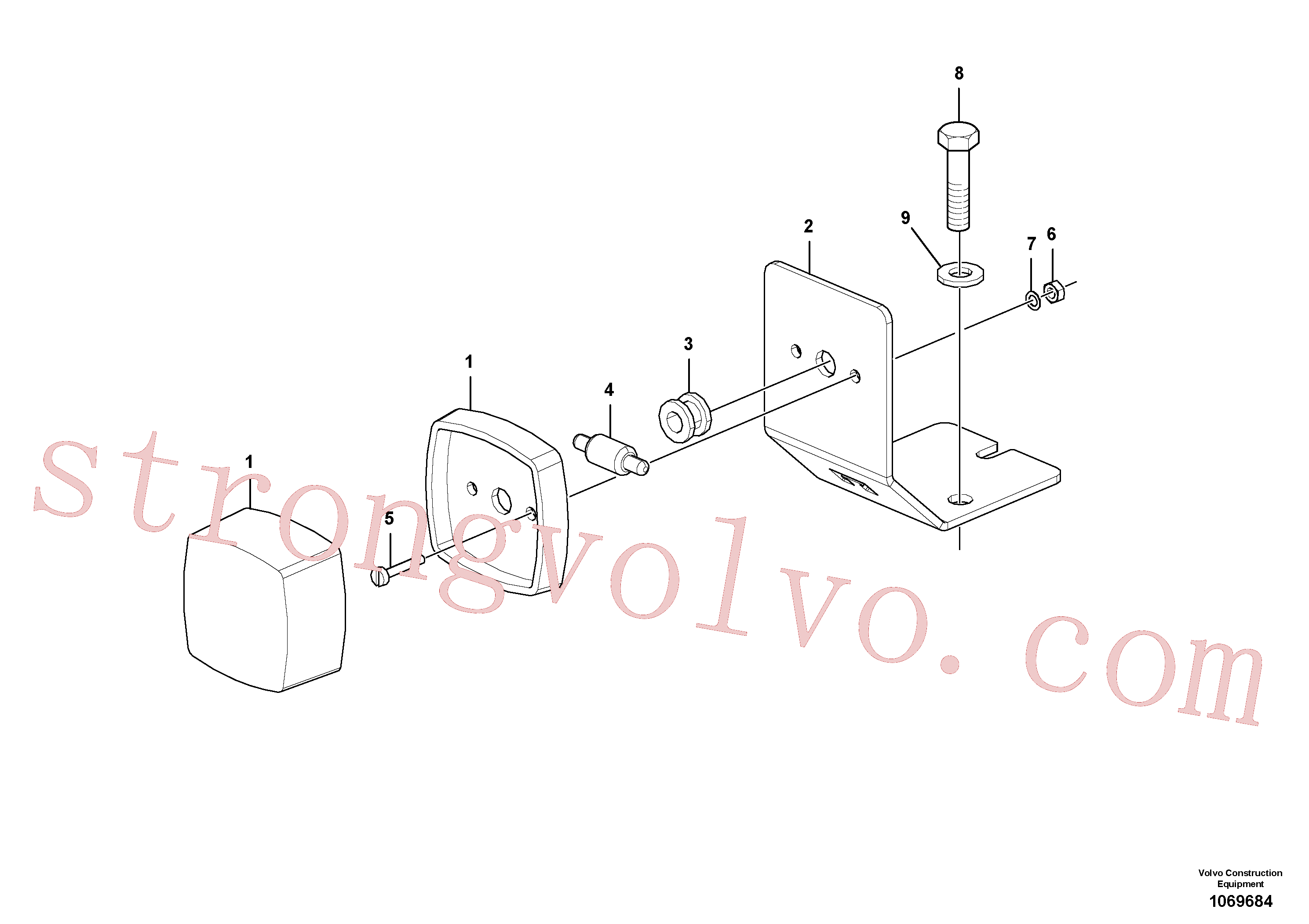 RM96713185 Volvo Luz de funcionamento(1069684 Montagem)