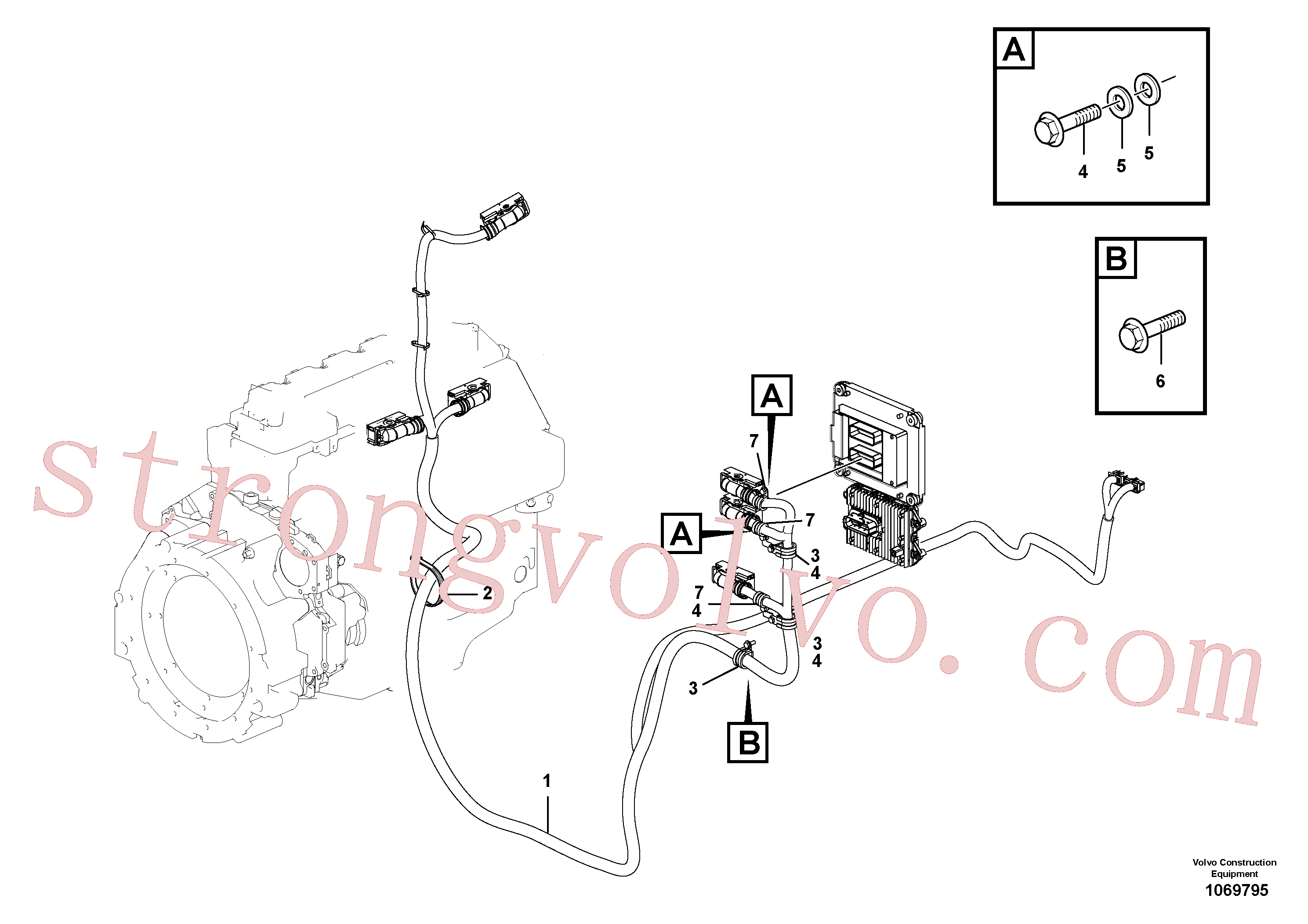 RM14149256 Volvo Cablagem, unidade de distribuição eléctrica(1069795 Montagem)