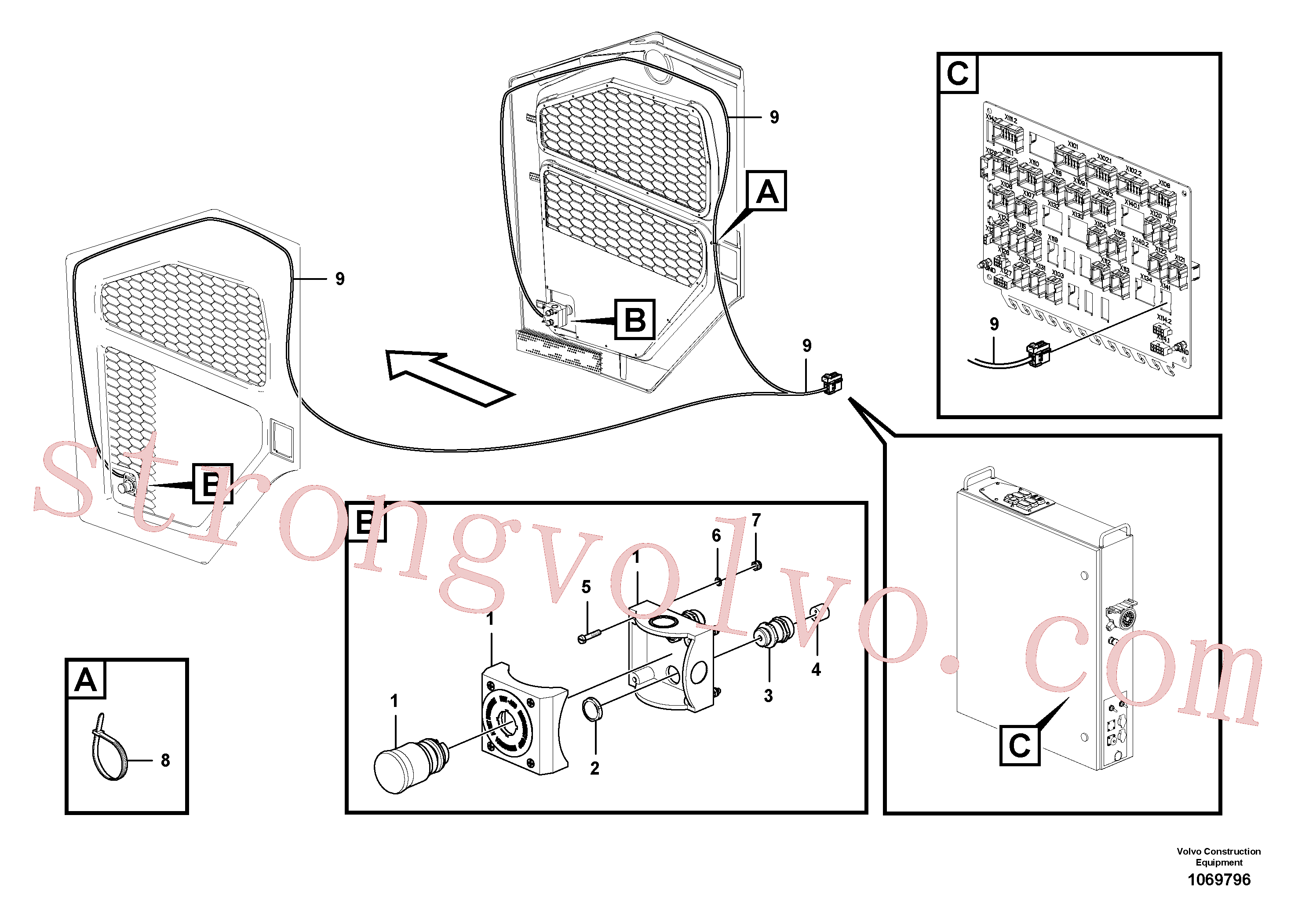 RM14082622 Volvo Paragem de emergência lateral(1069796 Montagem)