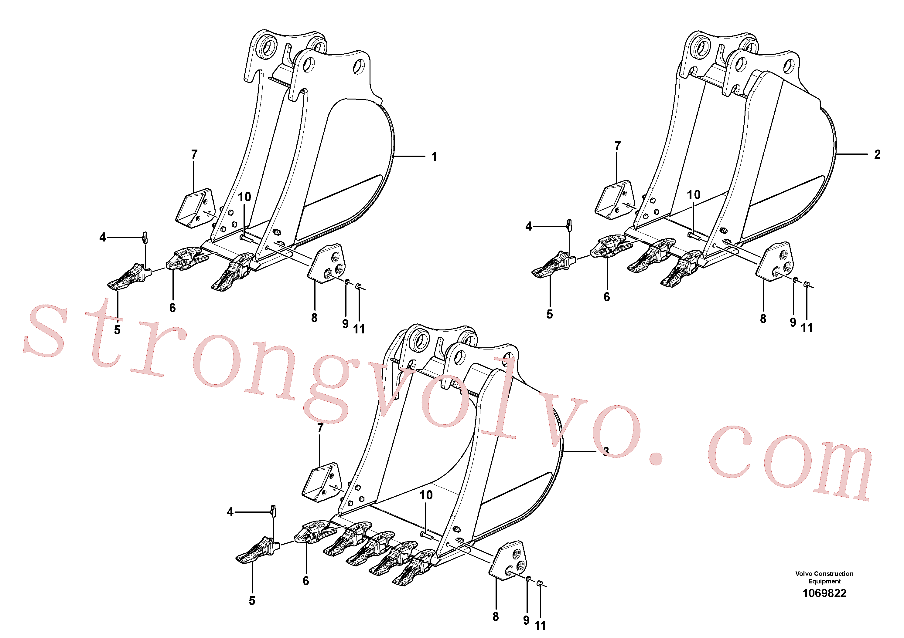 VOE15603437 Volvo Balde(1069822 Montagem)
