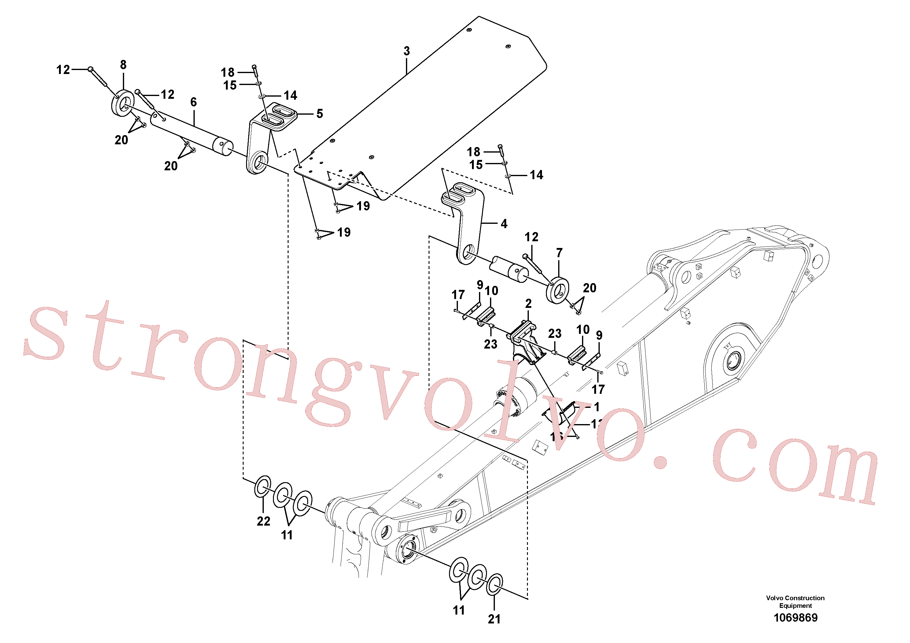 VOE14560993 Volvo Placa de protecção(1069869 Montagem)