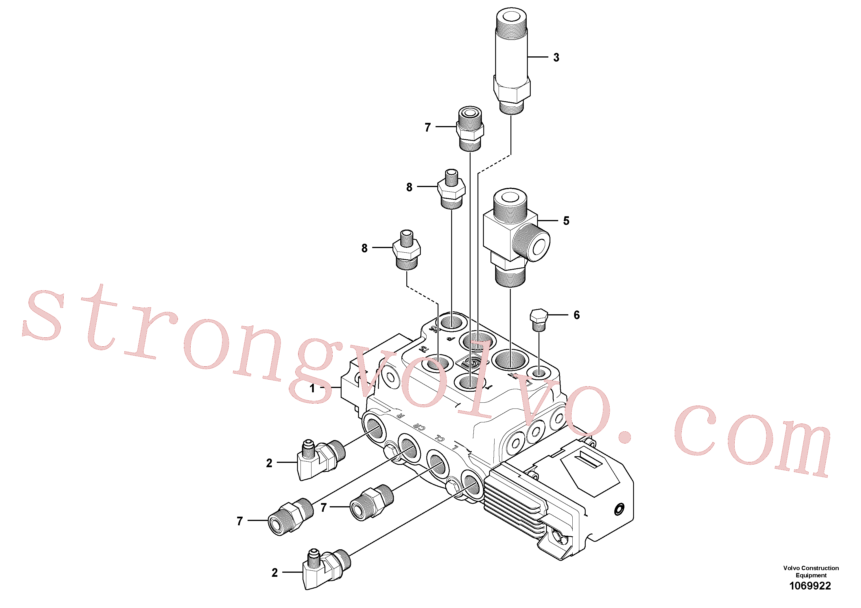 China Made RM59923094 Niple-t Volvo Acessórios para escavadeira