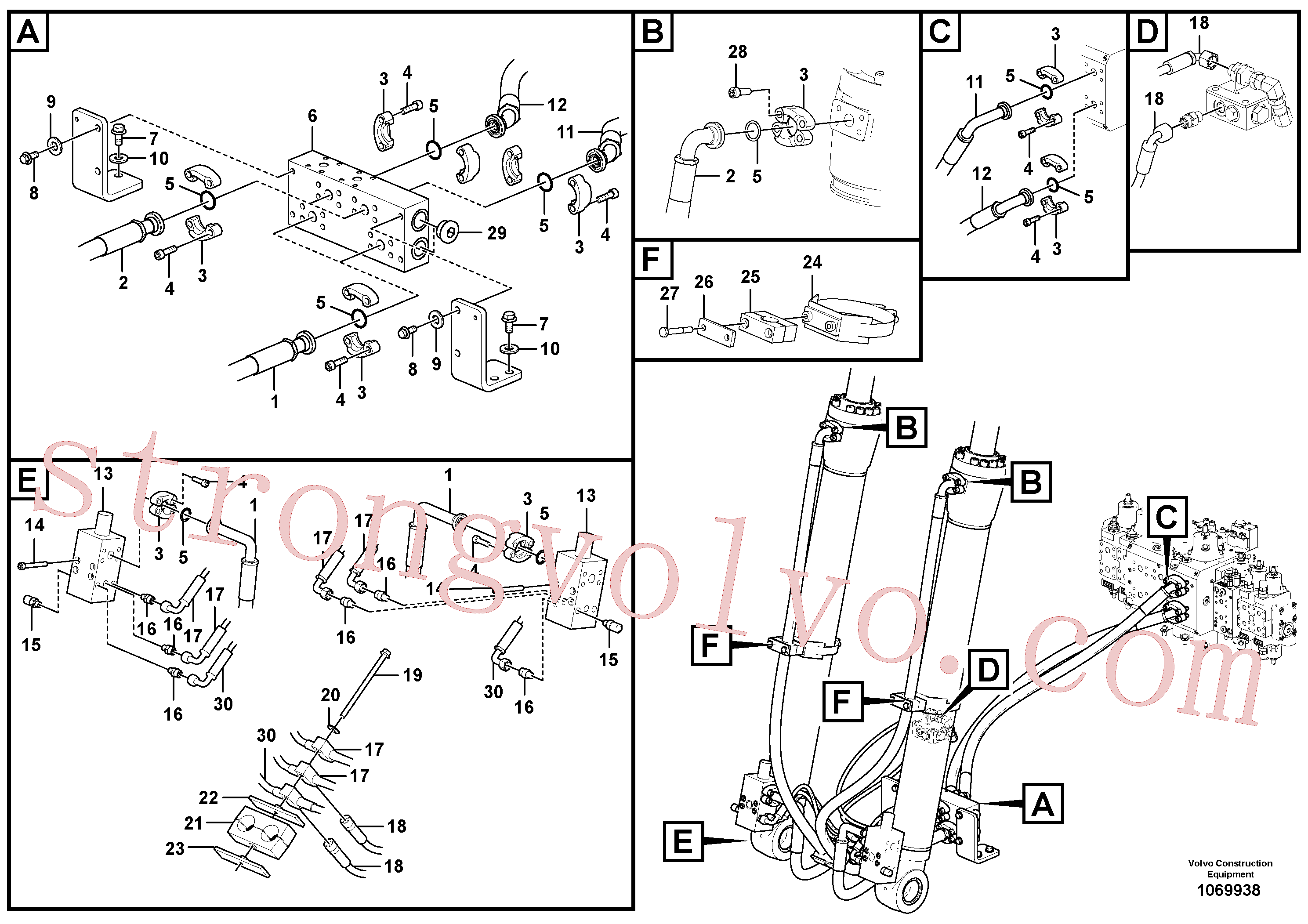 Volvo Montagem VOE14371243 Distribuidor Acessórios