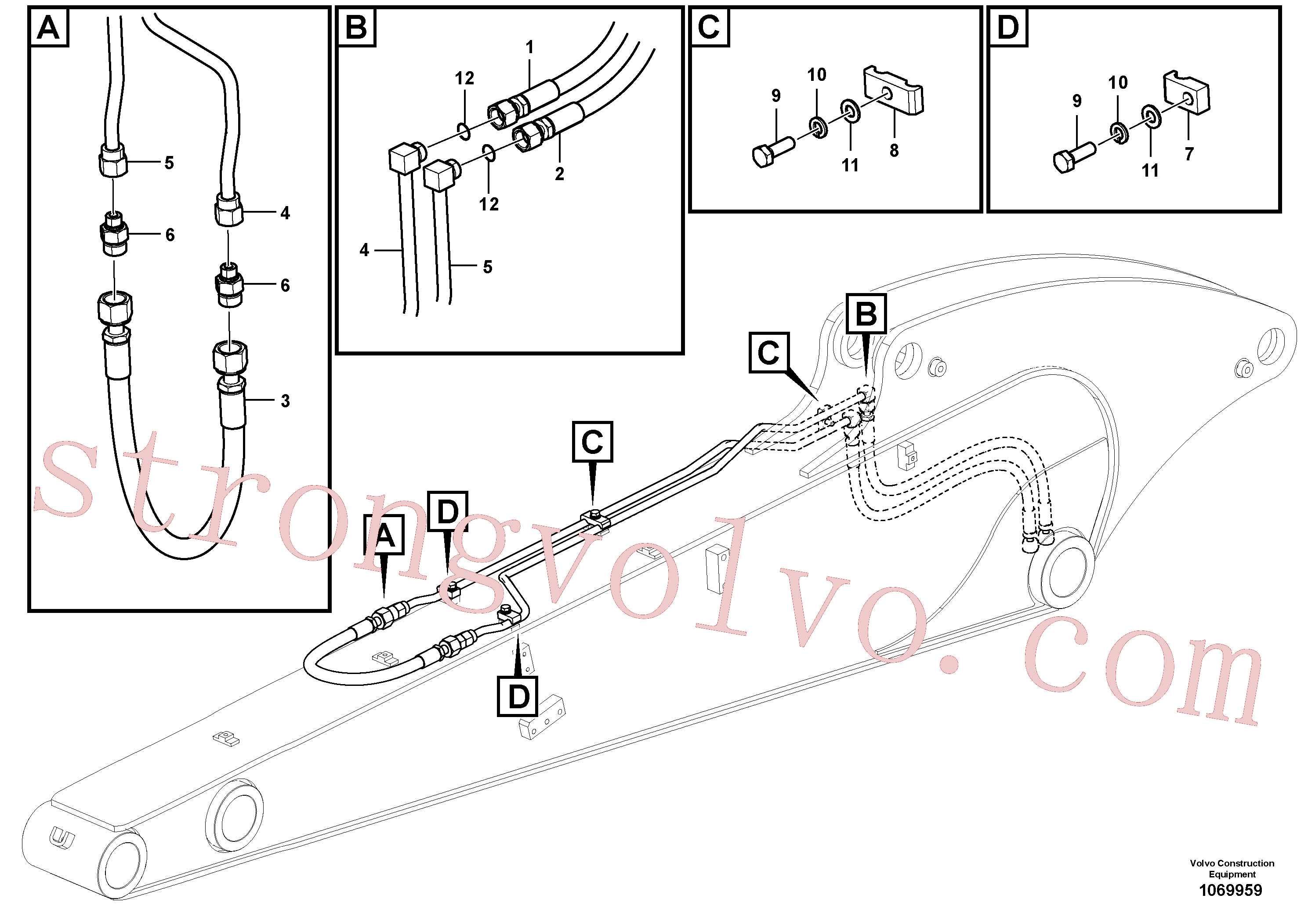 VOE14670185 Pipe Volvo escavadeira