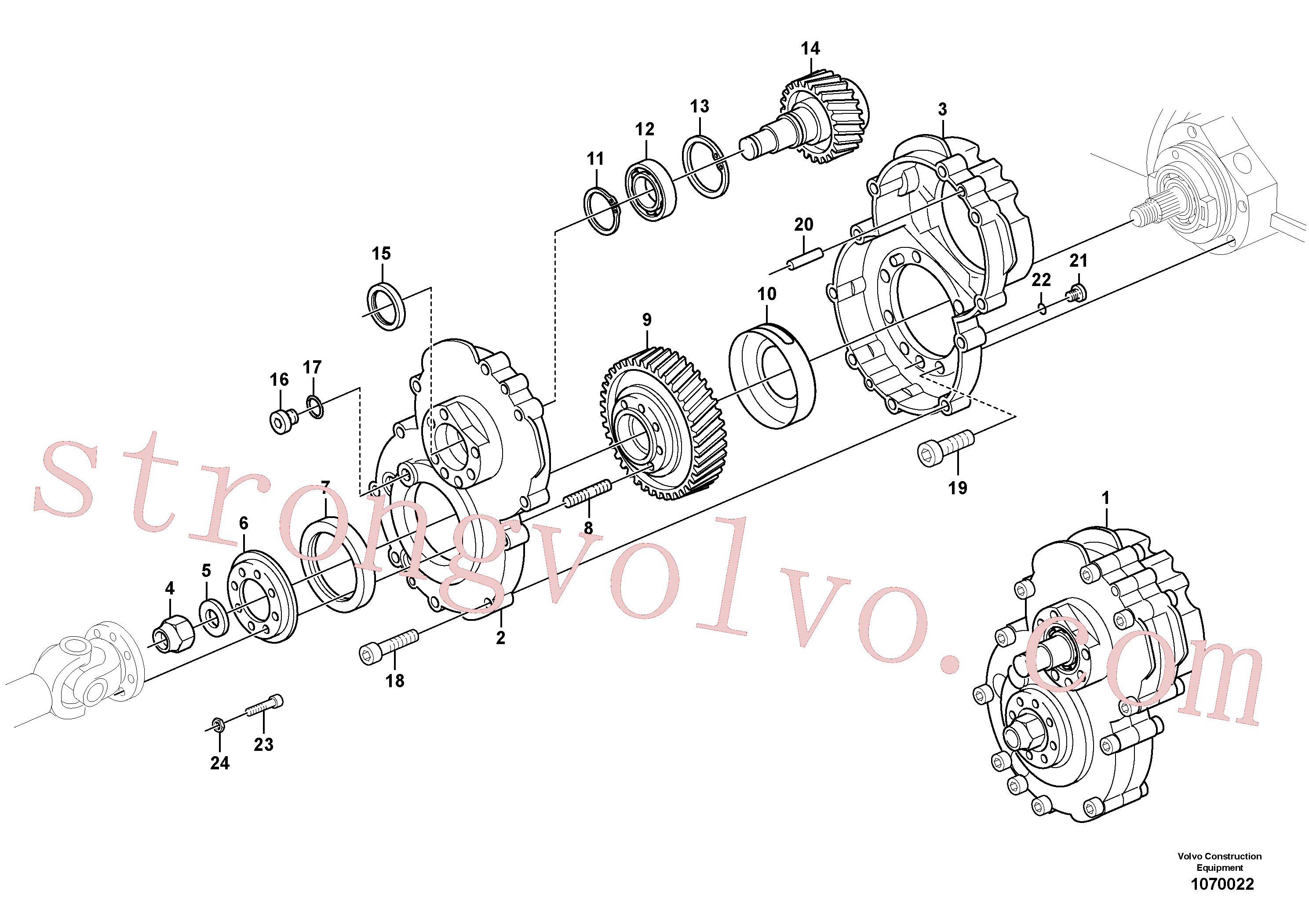ZM2906250 Volvo Conjunto da caixa de velocidades(1070022 Montagem)