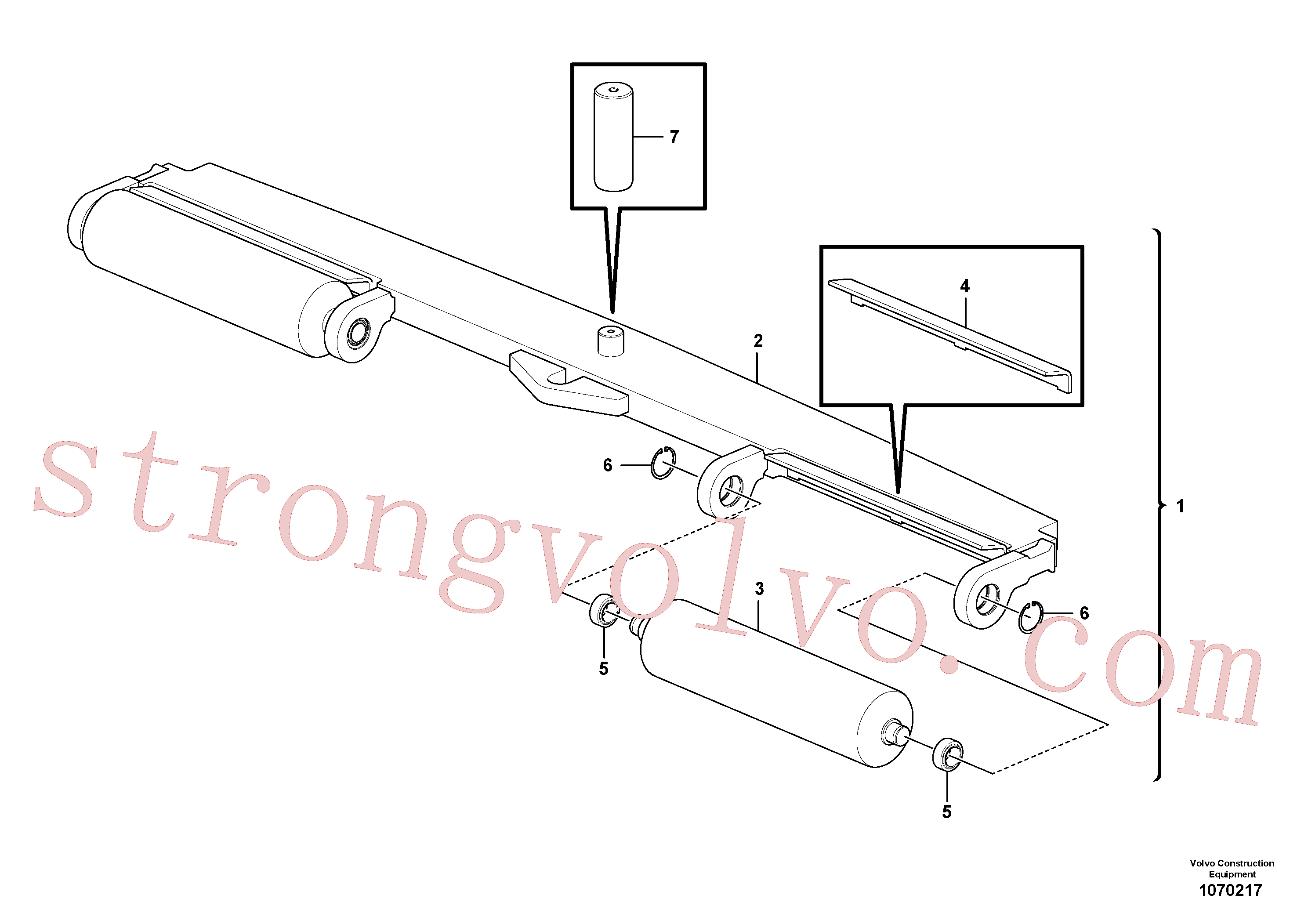 CH19B-244 Anel de fixação Inscreva-se para Volvo Acessórios para escavadeira
