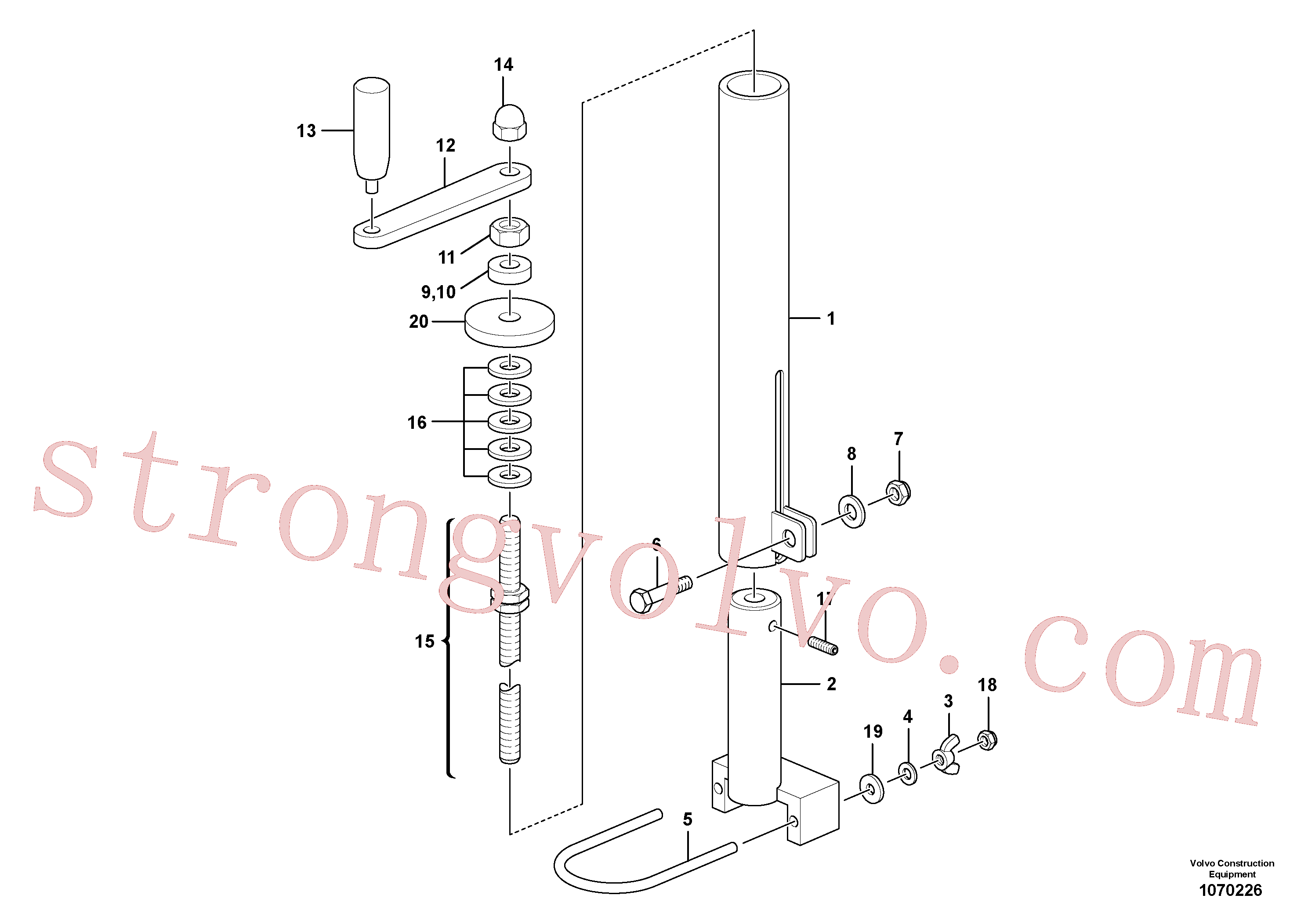 RM56289556 Volvo Conjunto de controlo mecânico(1070226 Montagem)