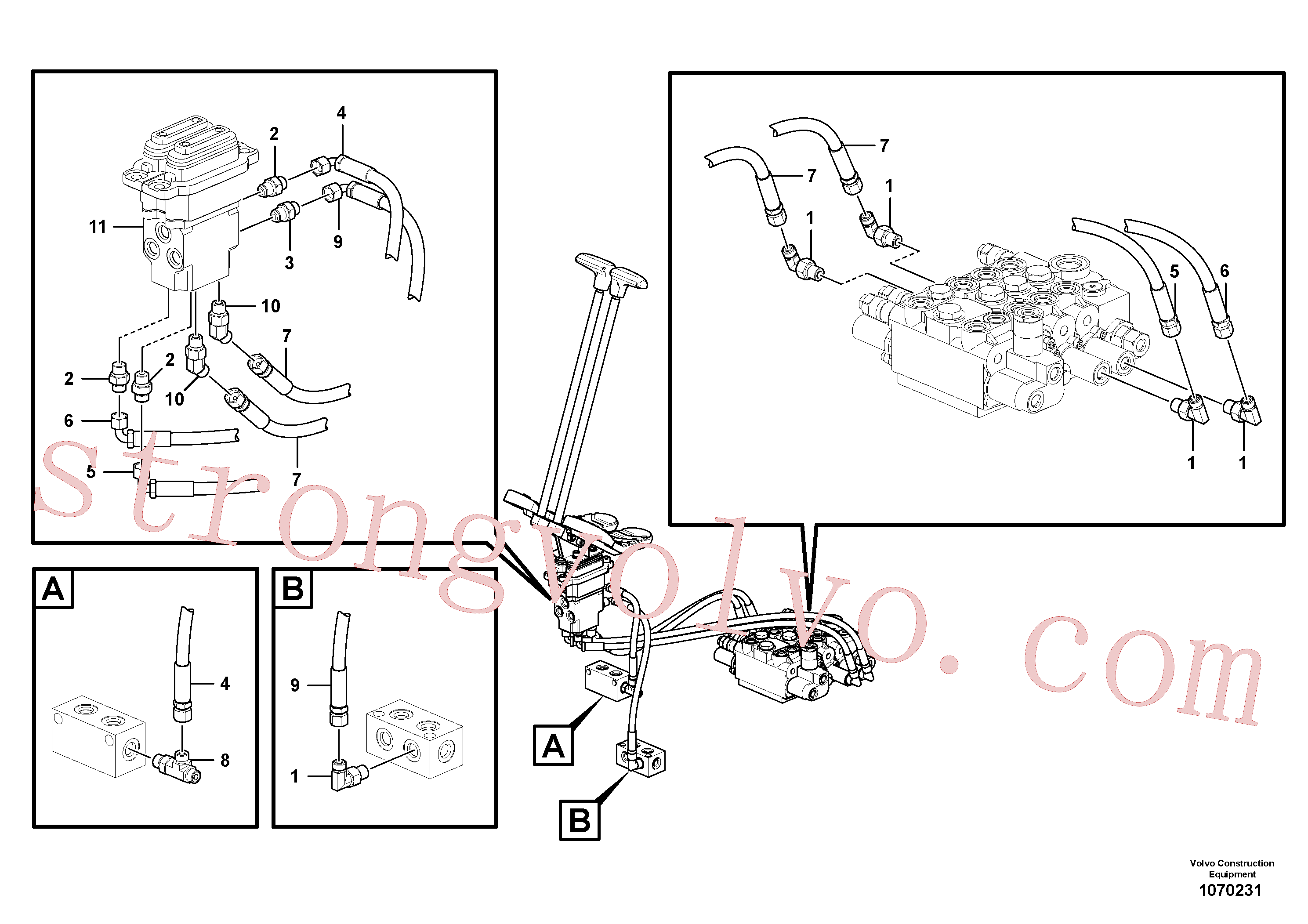 VOE14585847 Válvula Volvo escavadeira