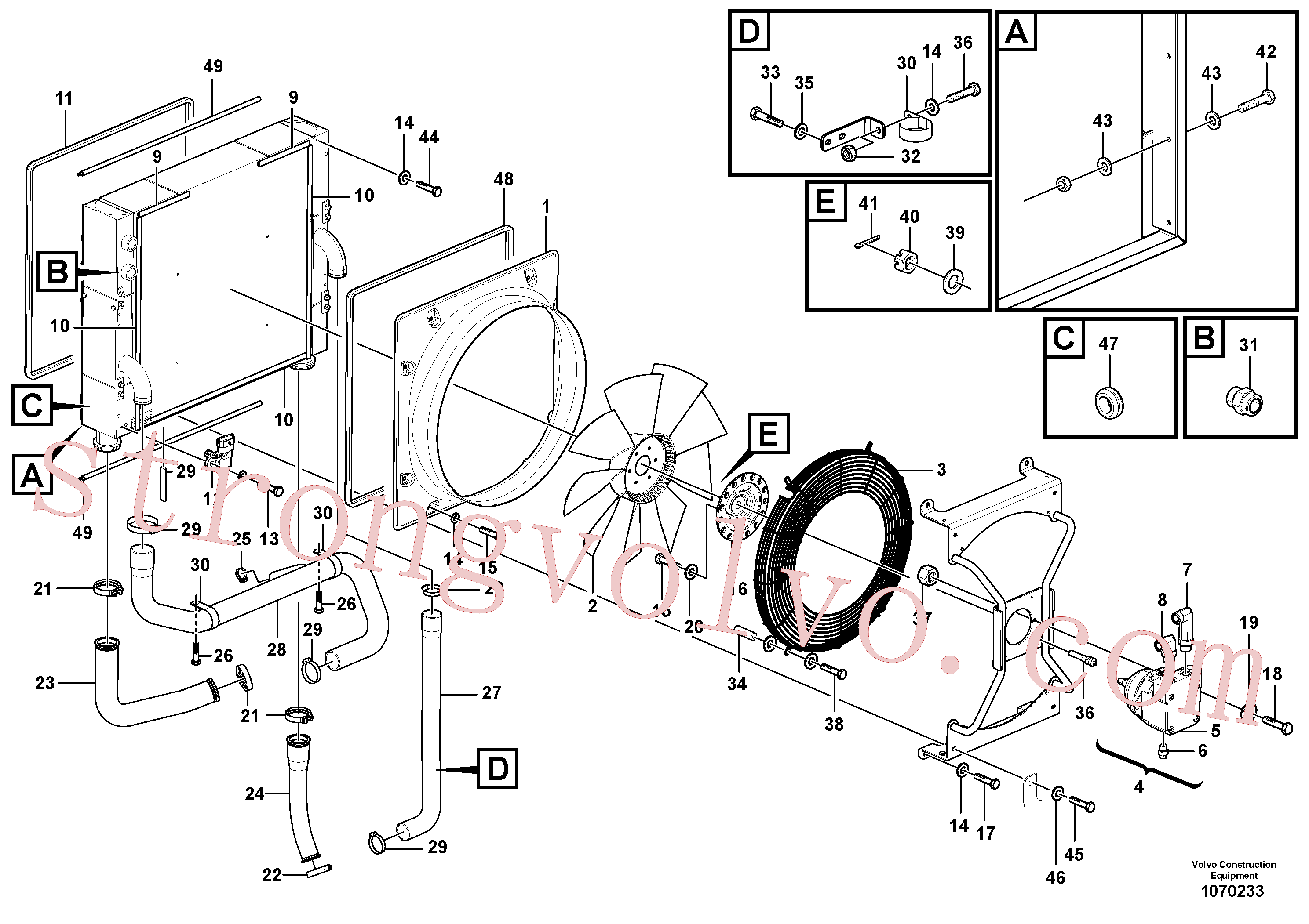 China Made VOE11714656 Anel de vedação Volvo Acessórios para escavadeira
