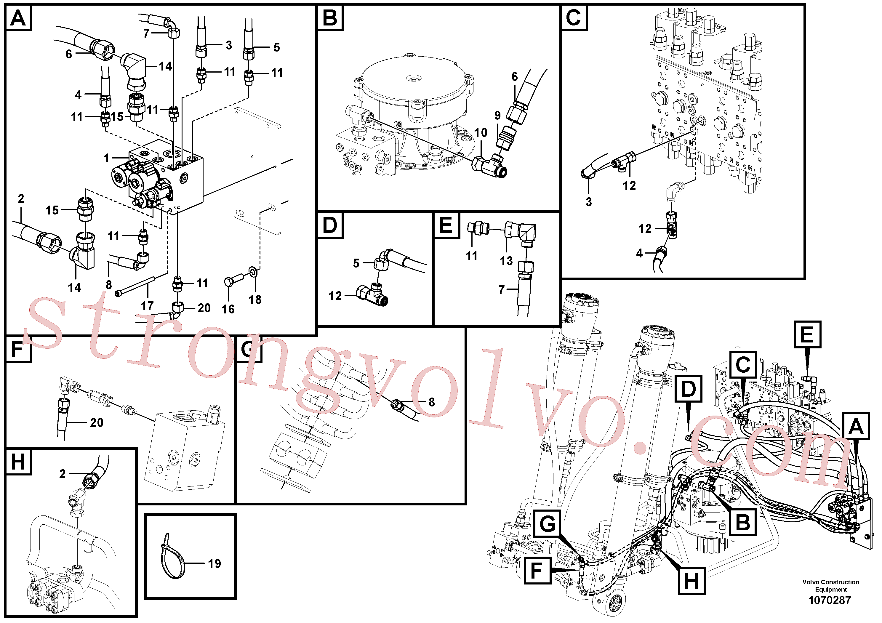Volvo Acessórios para escavadeira VOE936614 Niple Acessórios