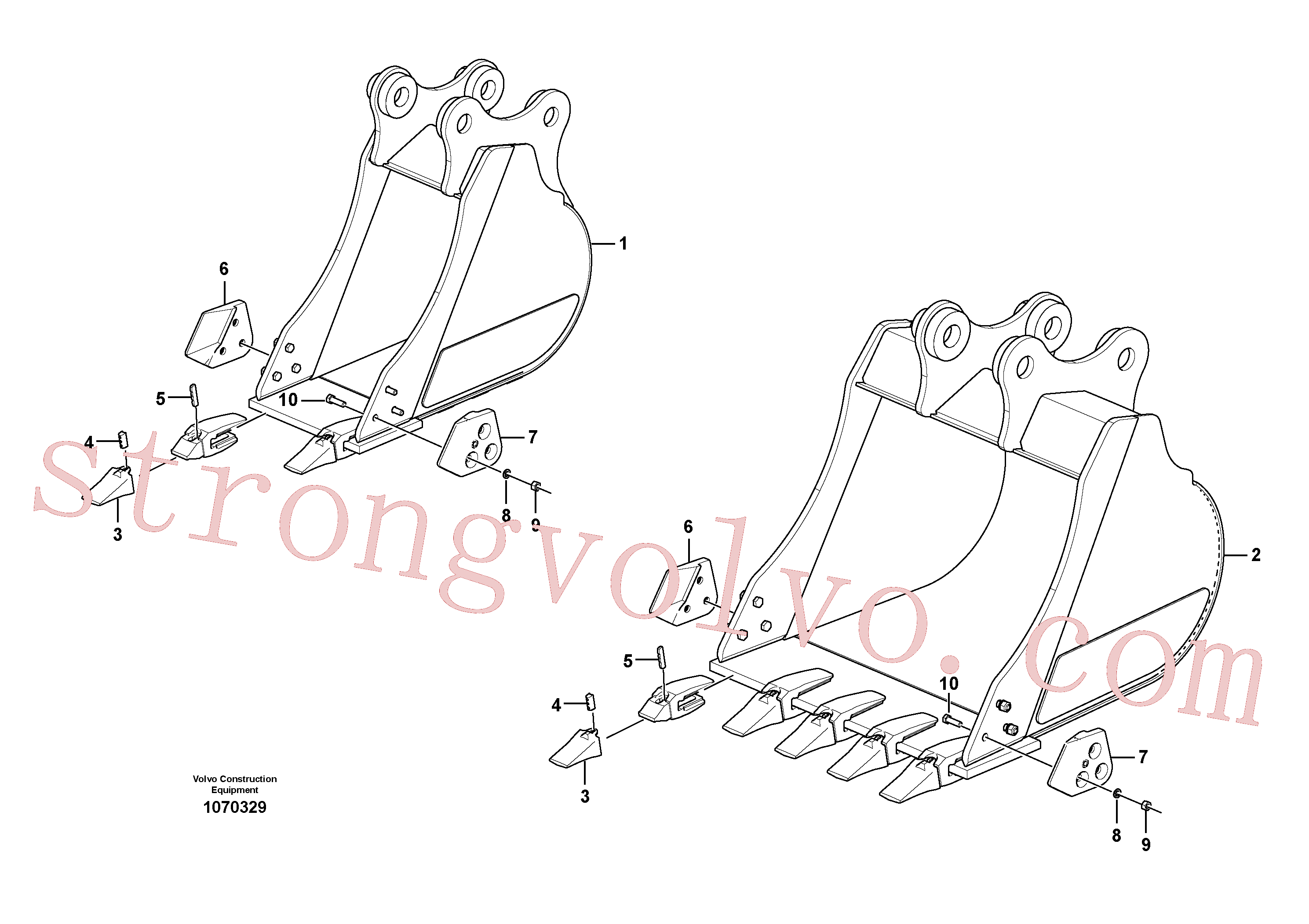 SA1070-23190 Volvo Balde(1070329 Montagem)