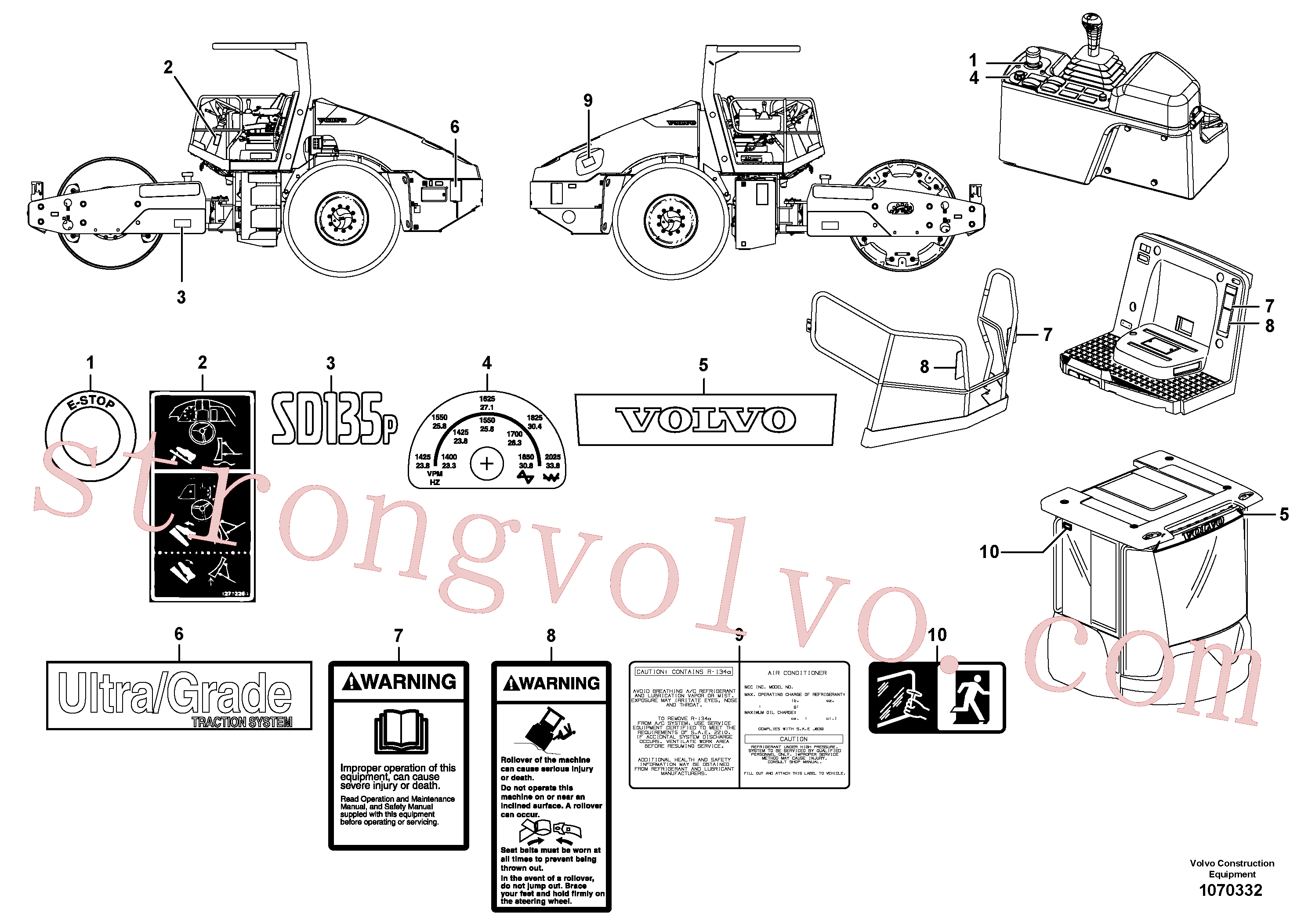VOE12785203 Decalque Inscreva-se para Volvo Acessórios para escavadeira