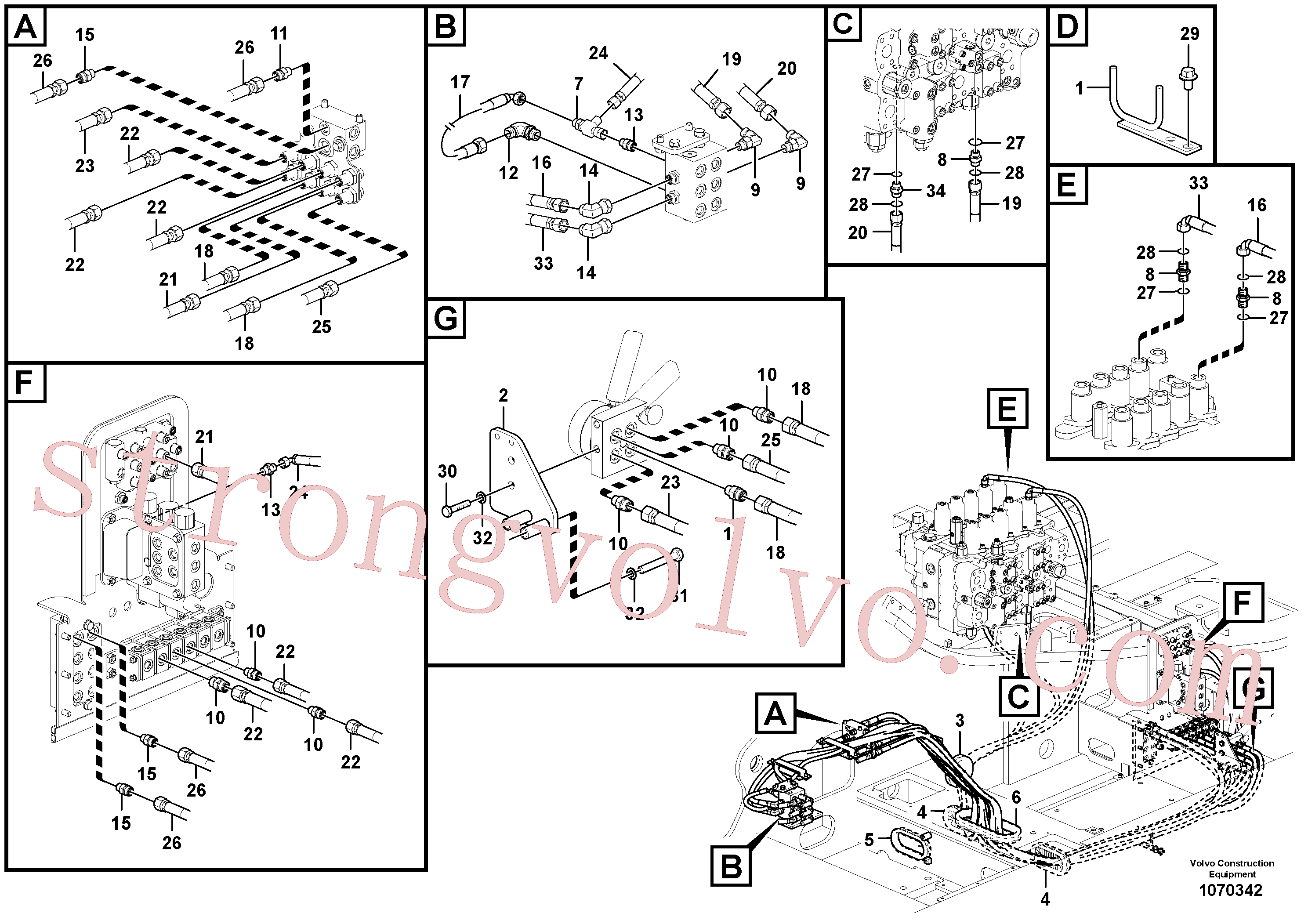 Volvo VOE14624595 Suporte Volvo Acessórios para escavadeira