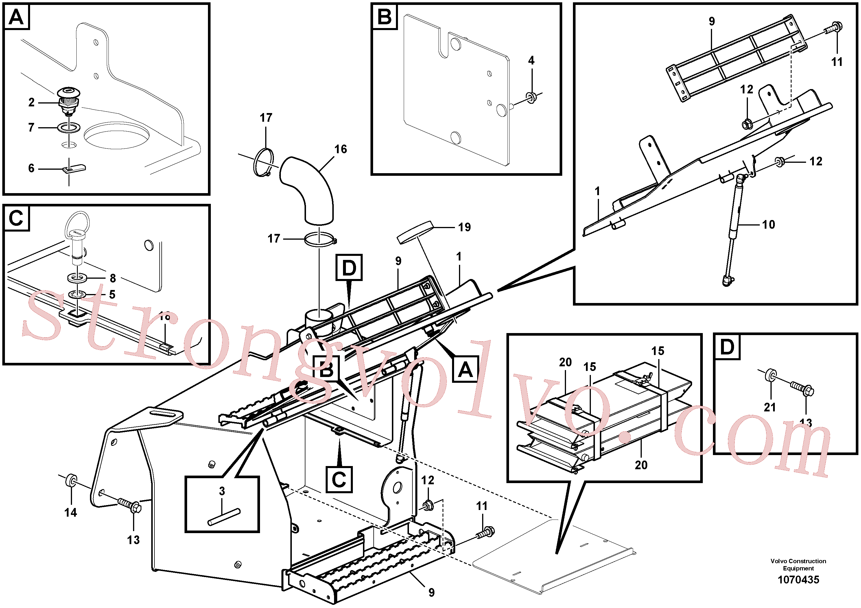 VOE15159306 Volvo Caixa de ferramentas(1070435 Montagem)