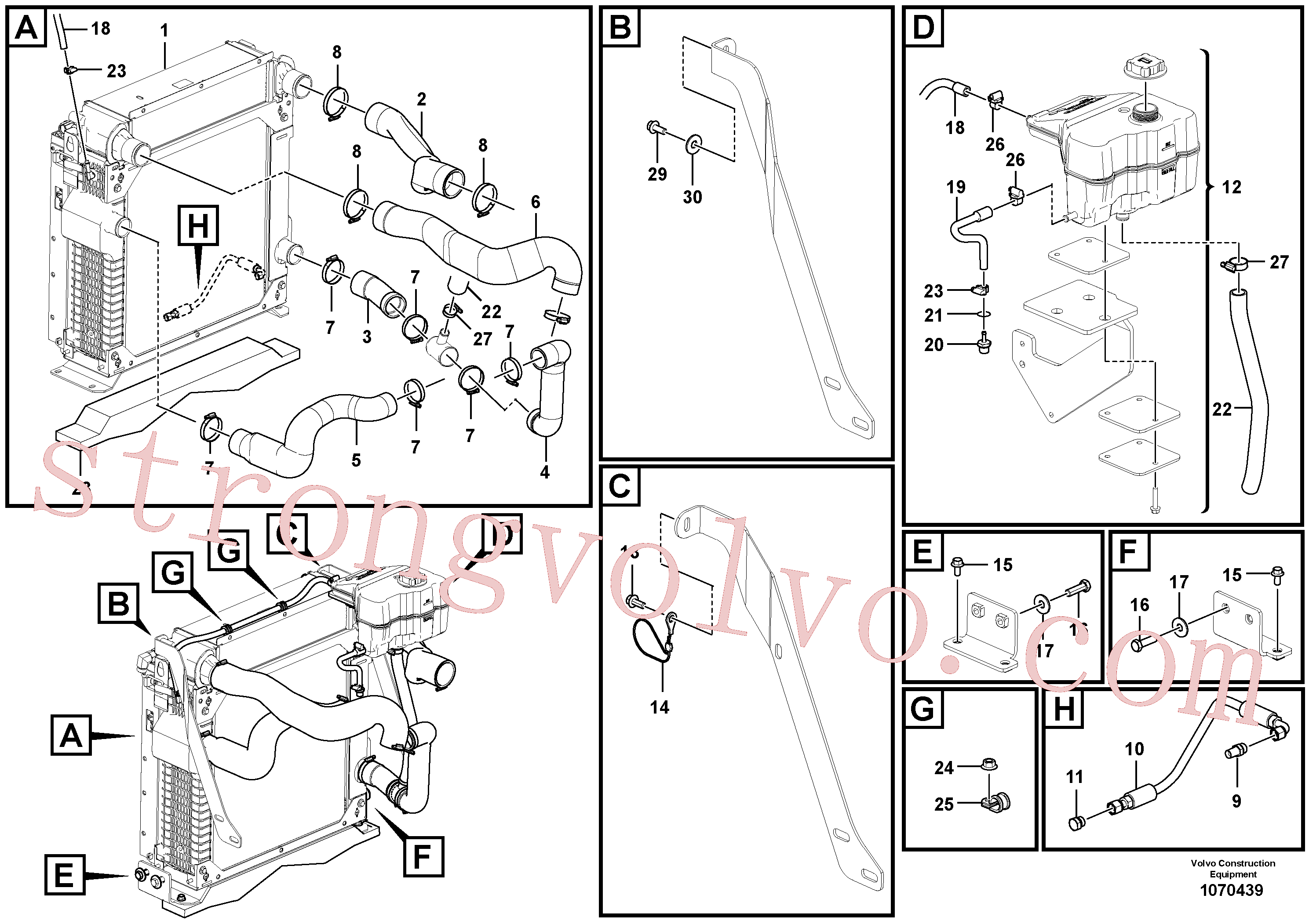 VOE935650 Volvo Sistema de arrefecimento(1070439 Montagem)