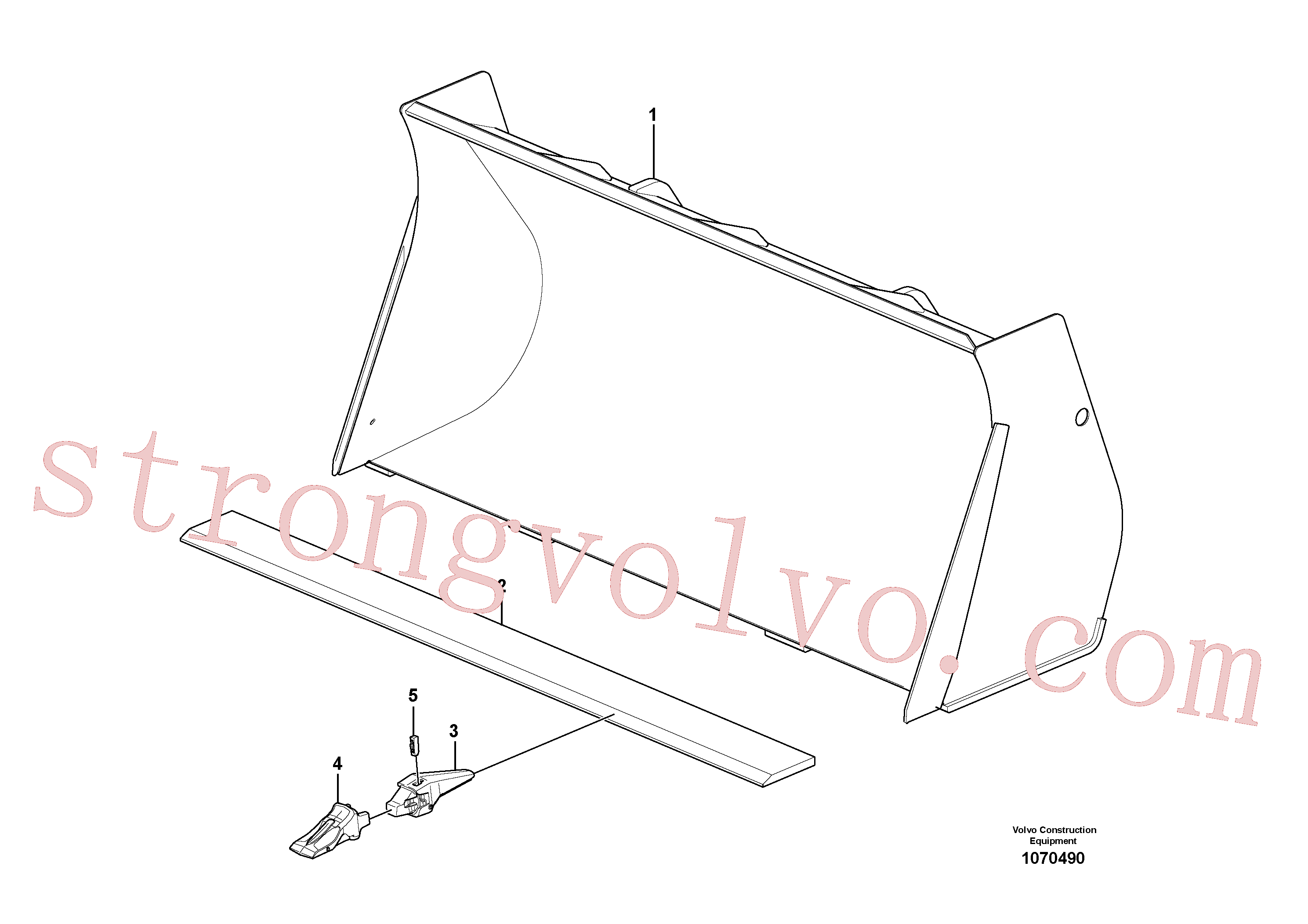 VOE11305228 Volvo Balde, direito com dentes(1070490 Montagem)