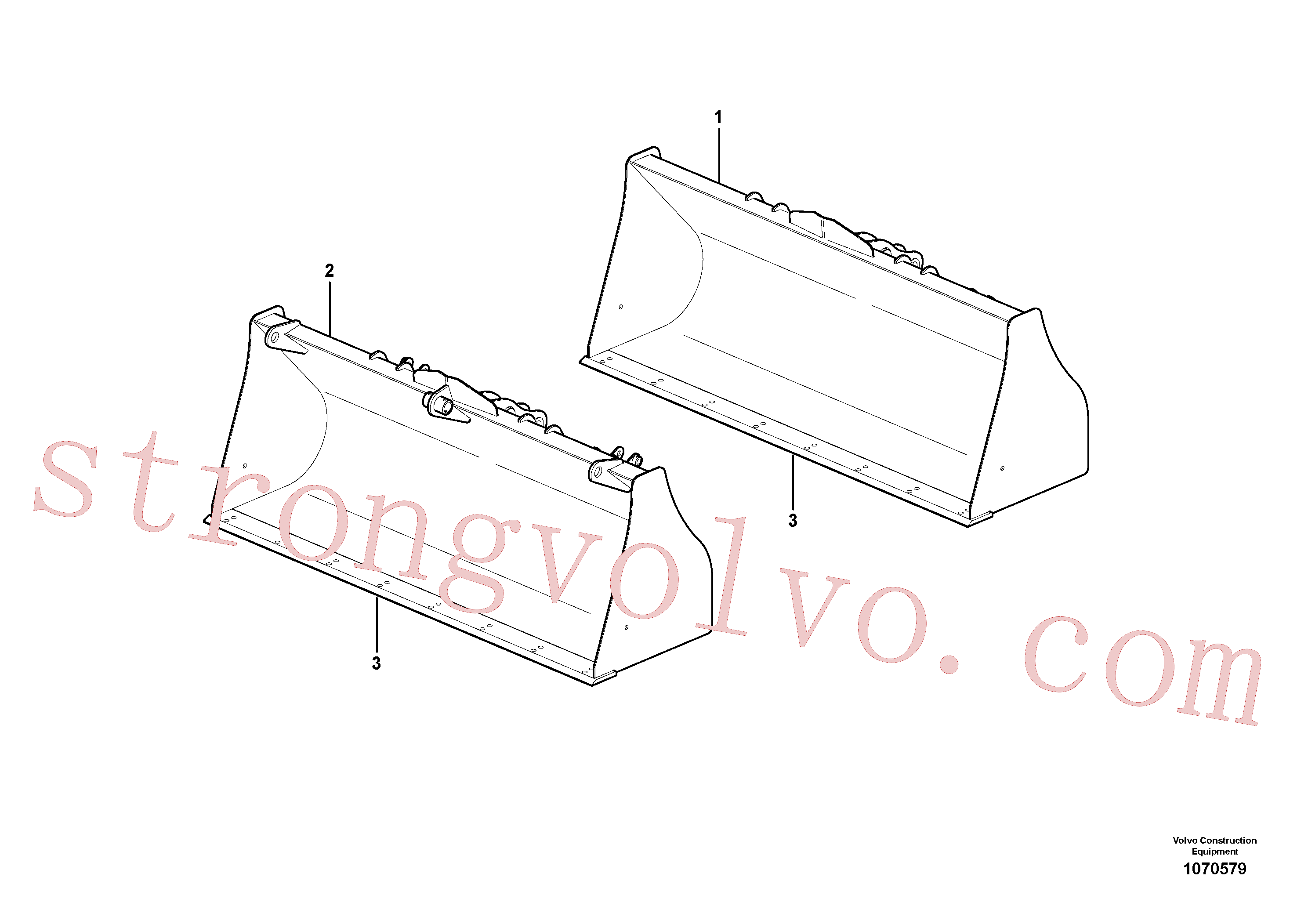 VOE11887529 Volvo Balde, face recta sem dentes(1070579 Montagem)