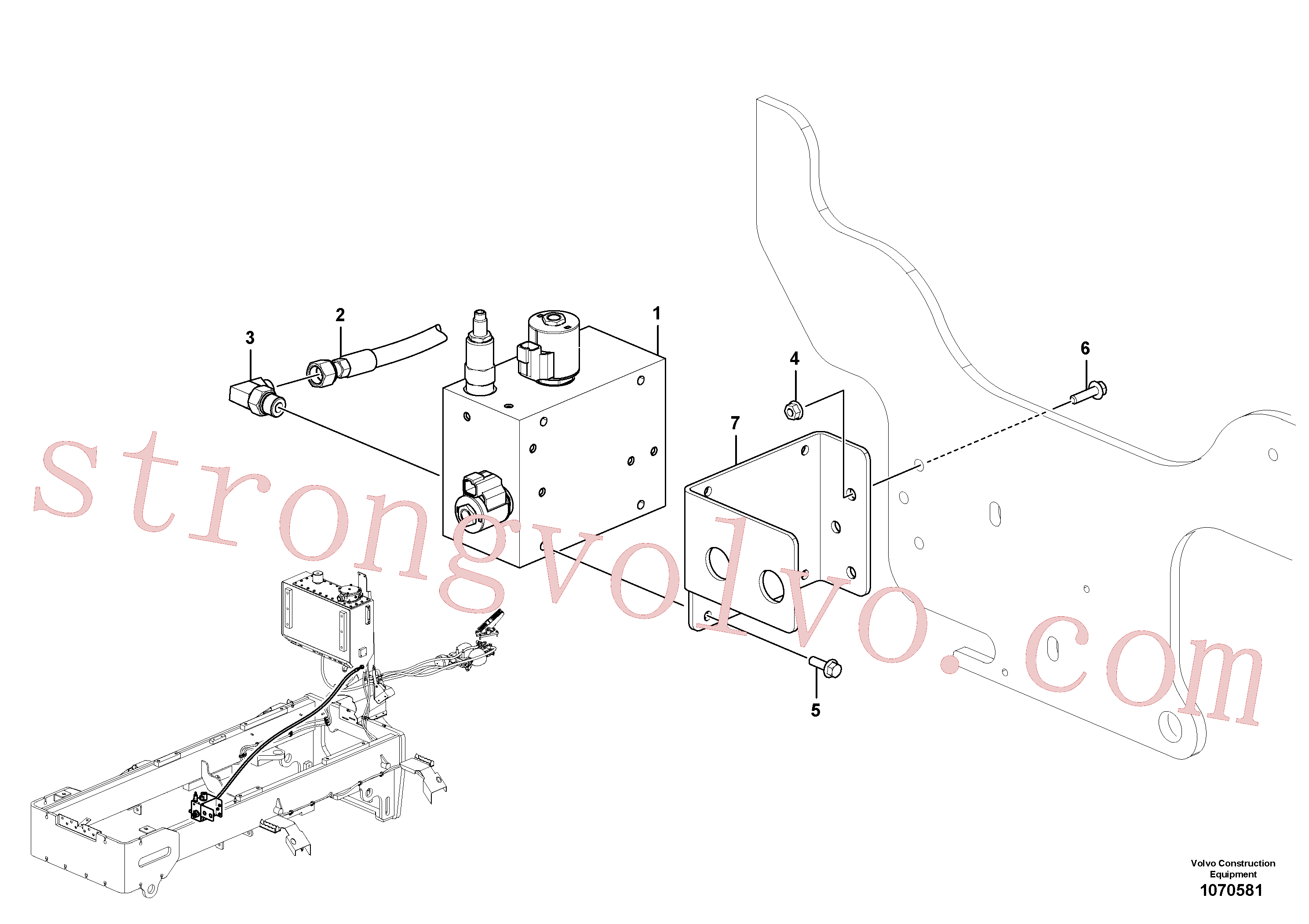 VOE15090757 Volvo Válvulas de comando do ventilador(1070581 Montagem)