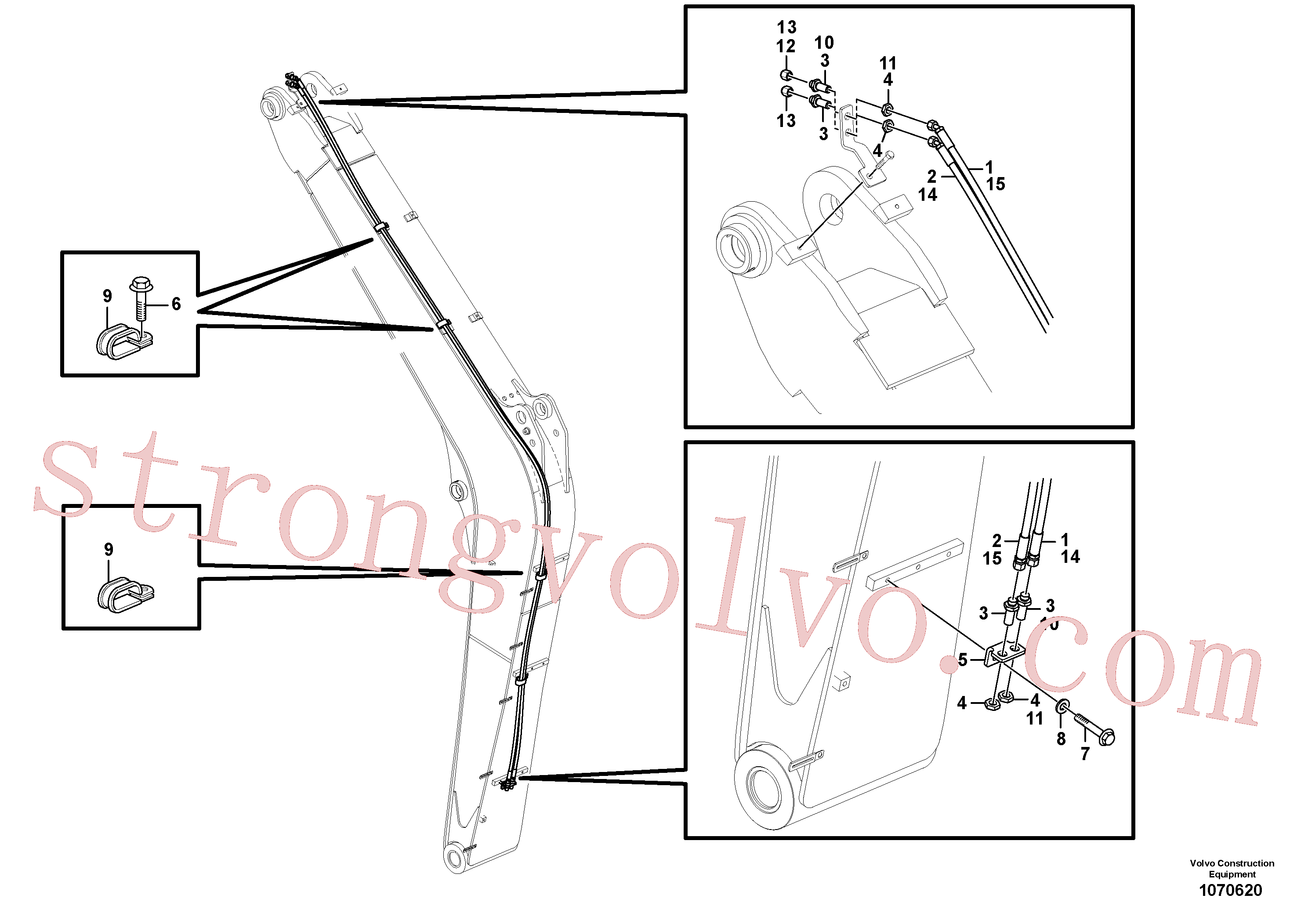 VOE14660119 Mangueira Inscreva-se para Volvo Acessórios para escavadeira