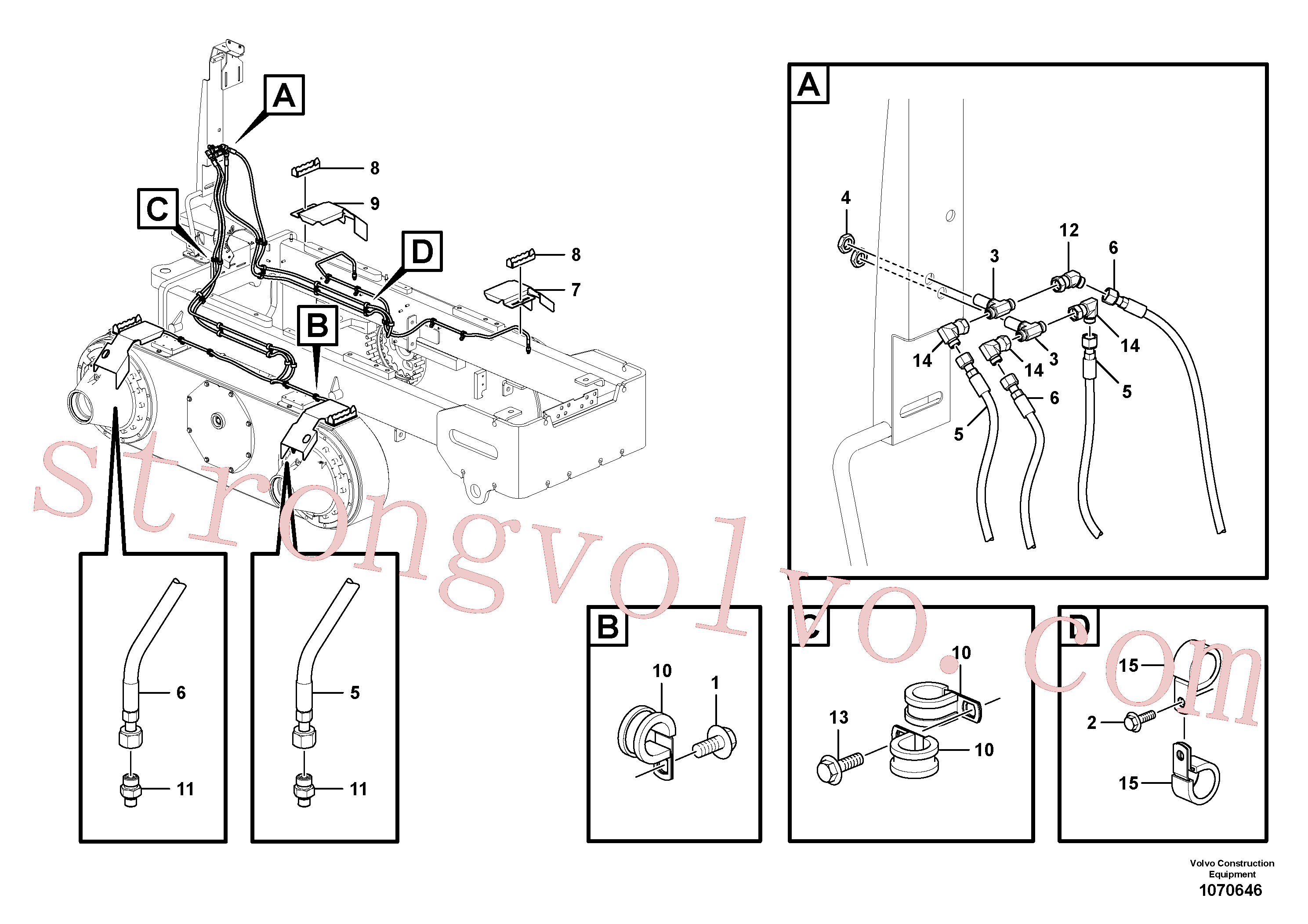 VOE981646 Volvo Kit de mangueiras(1070646 Montagem)