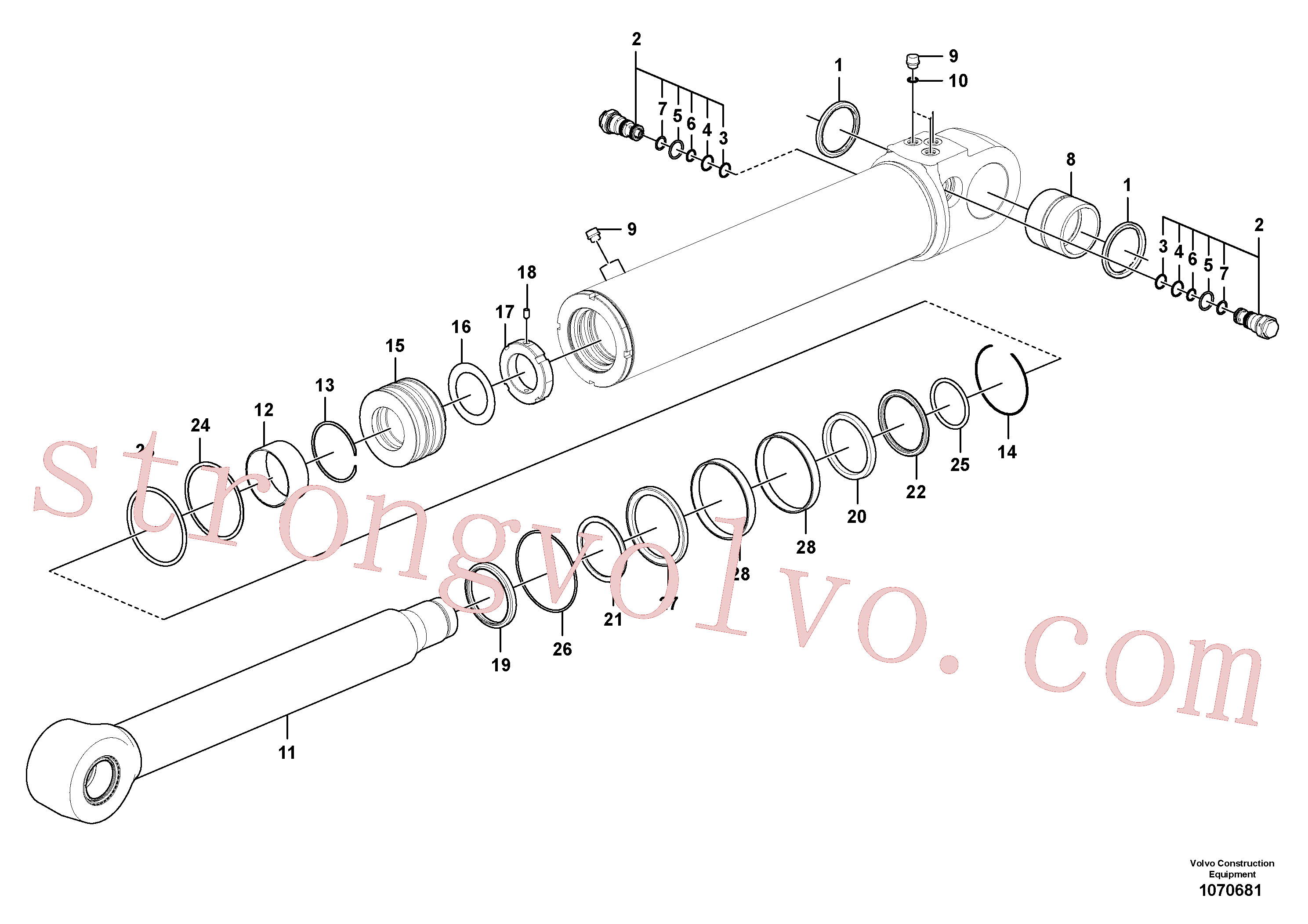 China Made VOE990600 Anel-o Volvo Acessórios para escavadeira