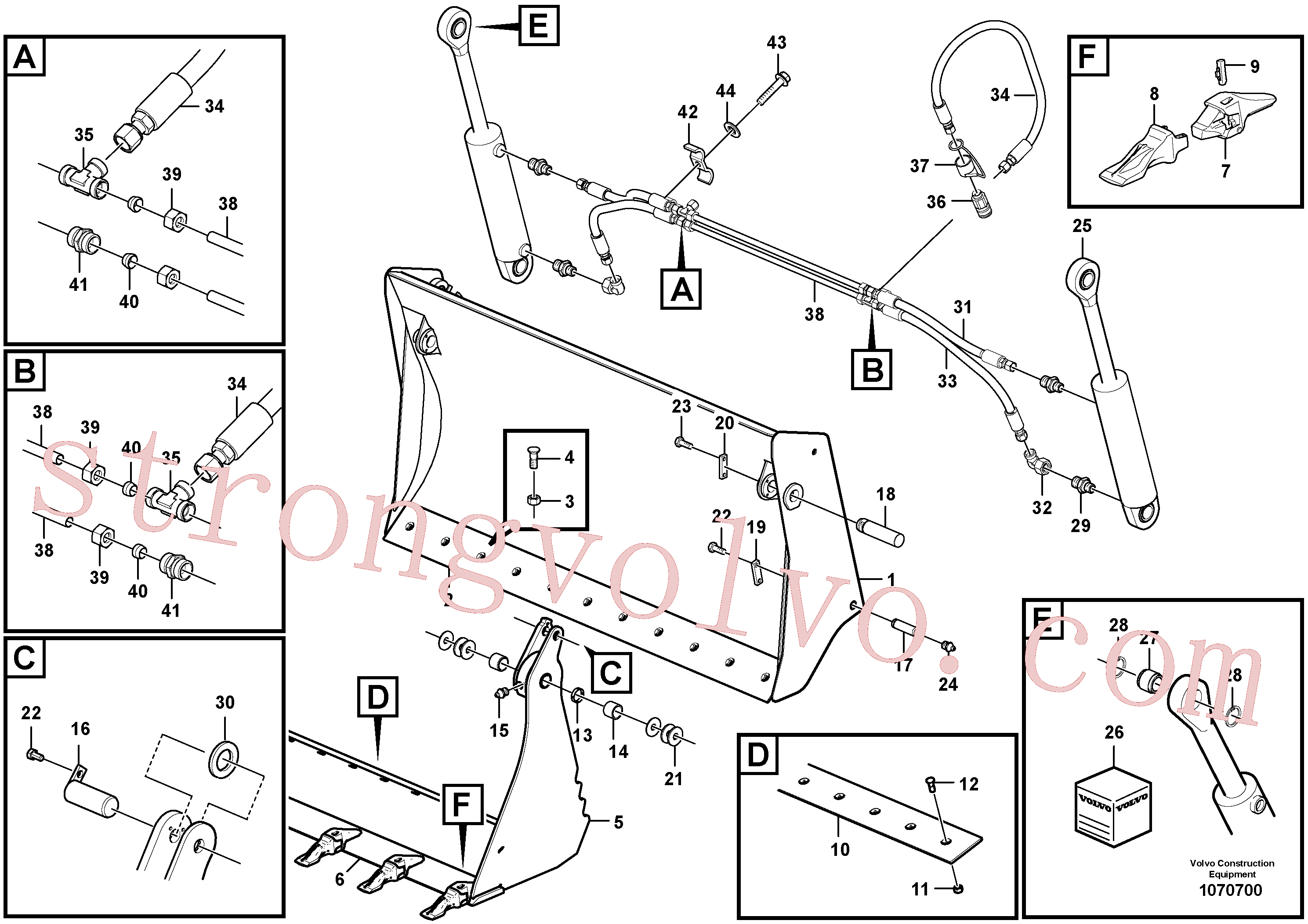 ZM7092963 Volvo Balde multifunções(1070700 Montagem)