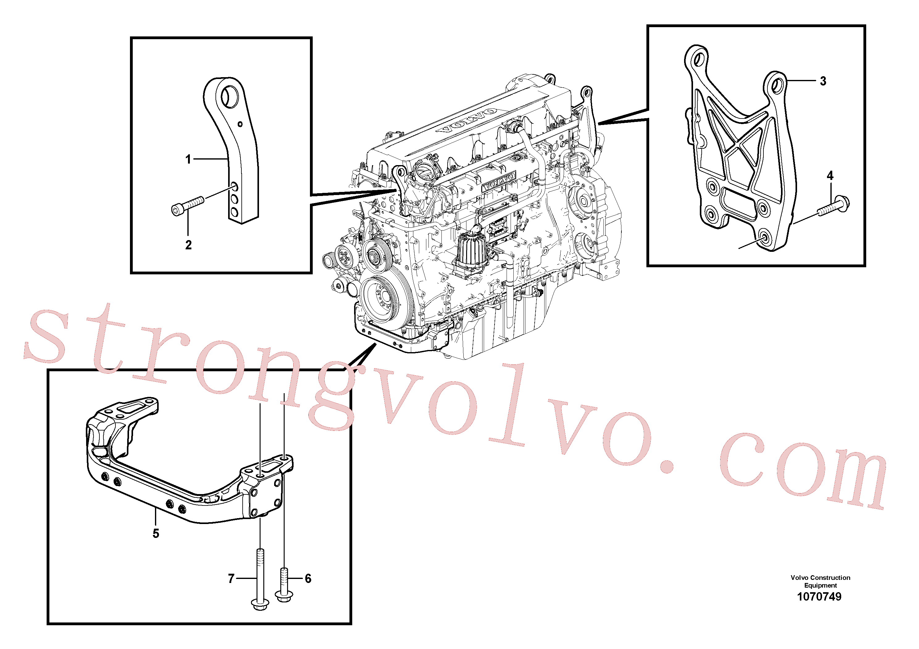Atacado VOE975126 Parafuso flangeado Volvo escavadeira
