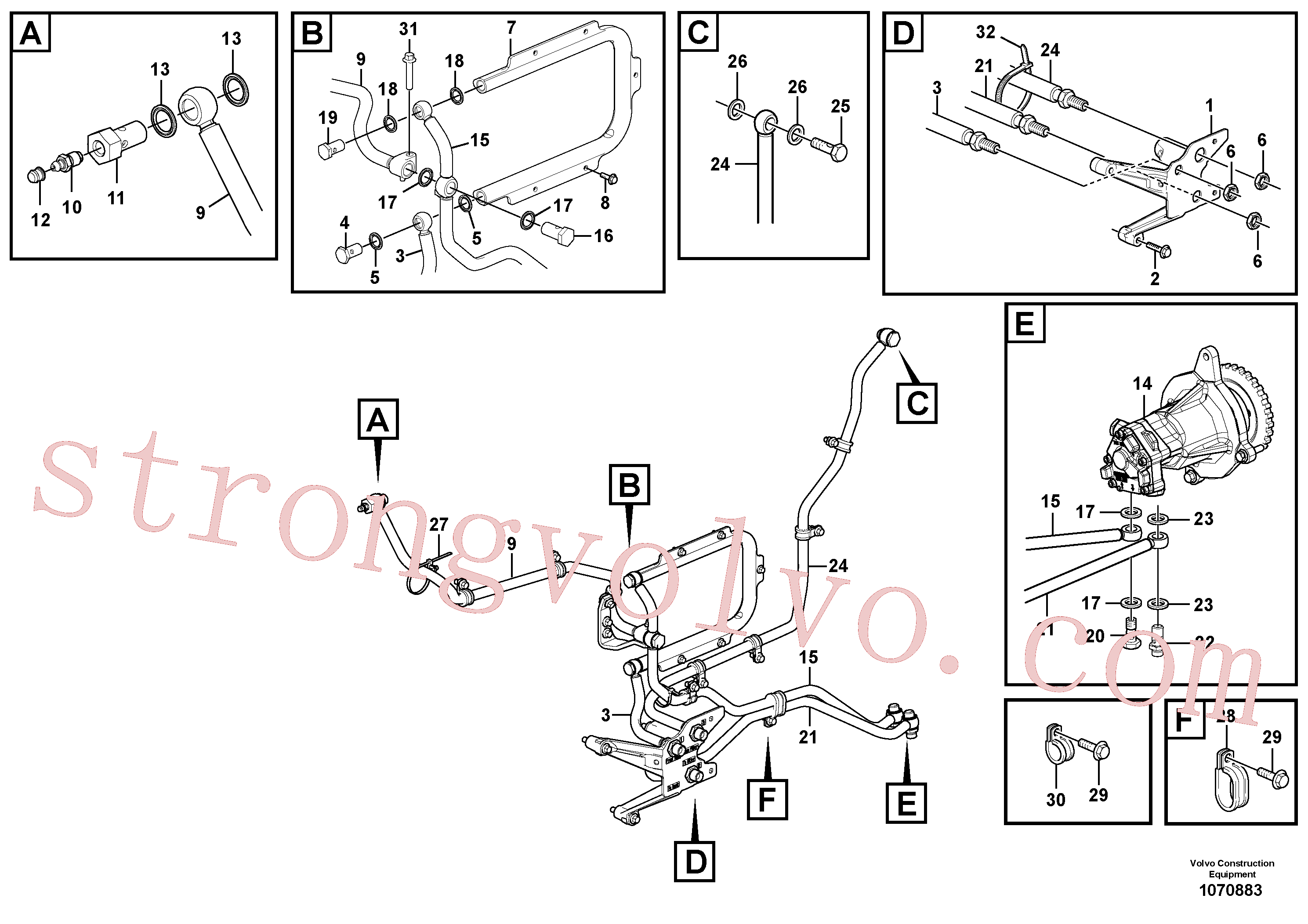 VOE13810020 Volvo Tubos de combustível, bomba de combustível(1070883 Montagem)