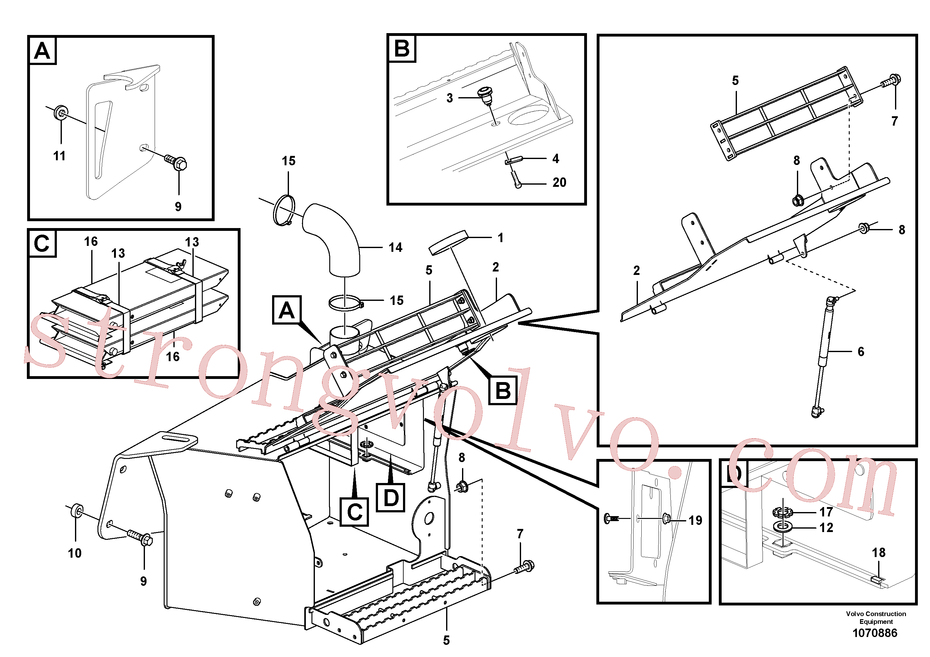 VOE15173204 Volvo Caixa de ferramentas(1070886 Montagem)