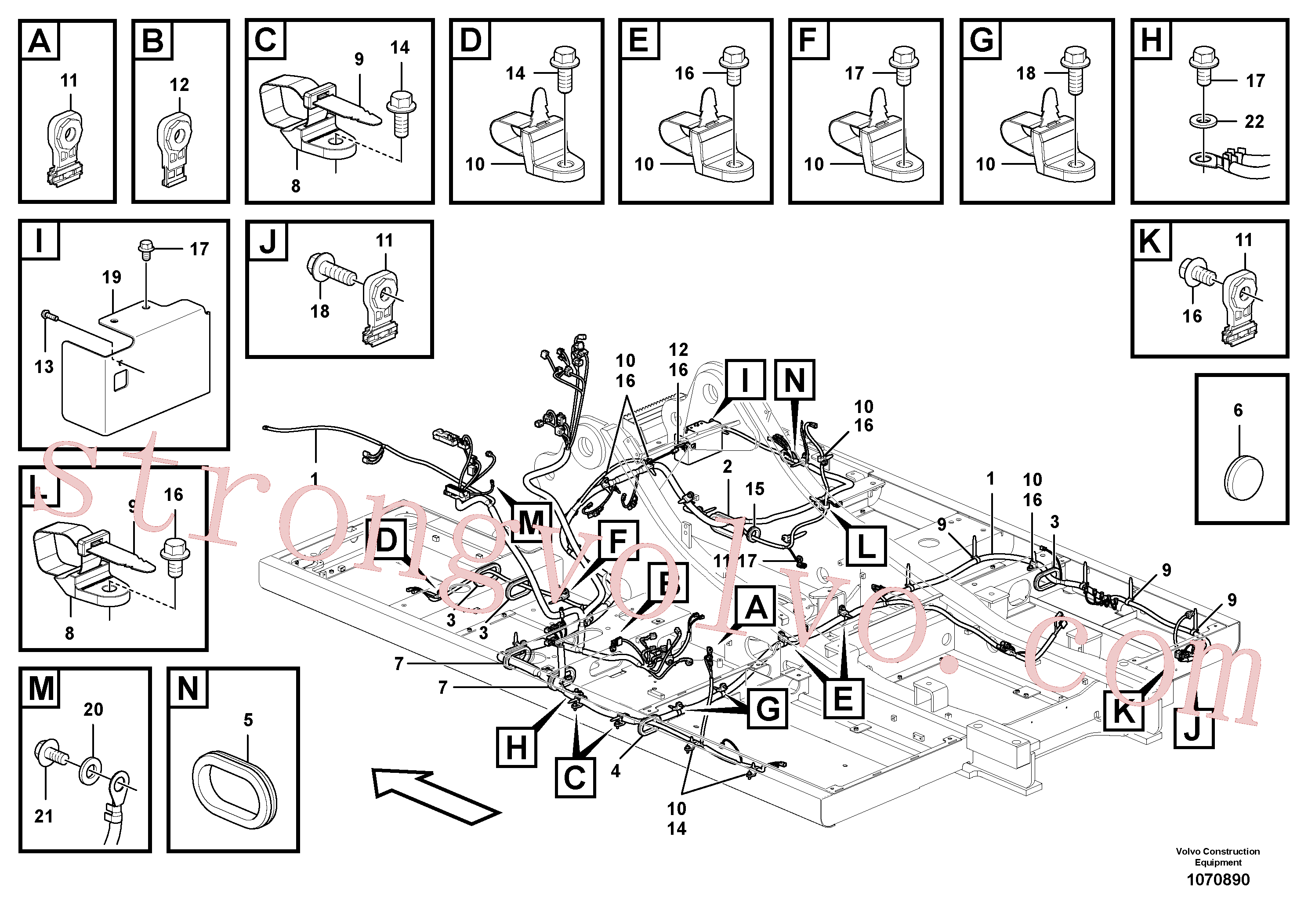 VOE14634748 Volvo Cablagem principal(1070890 Montagem)