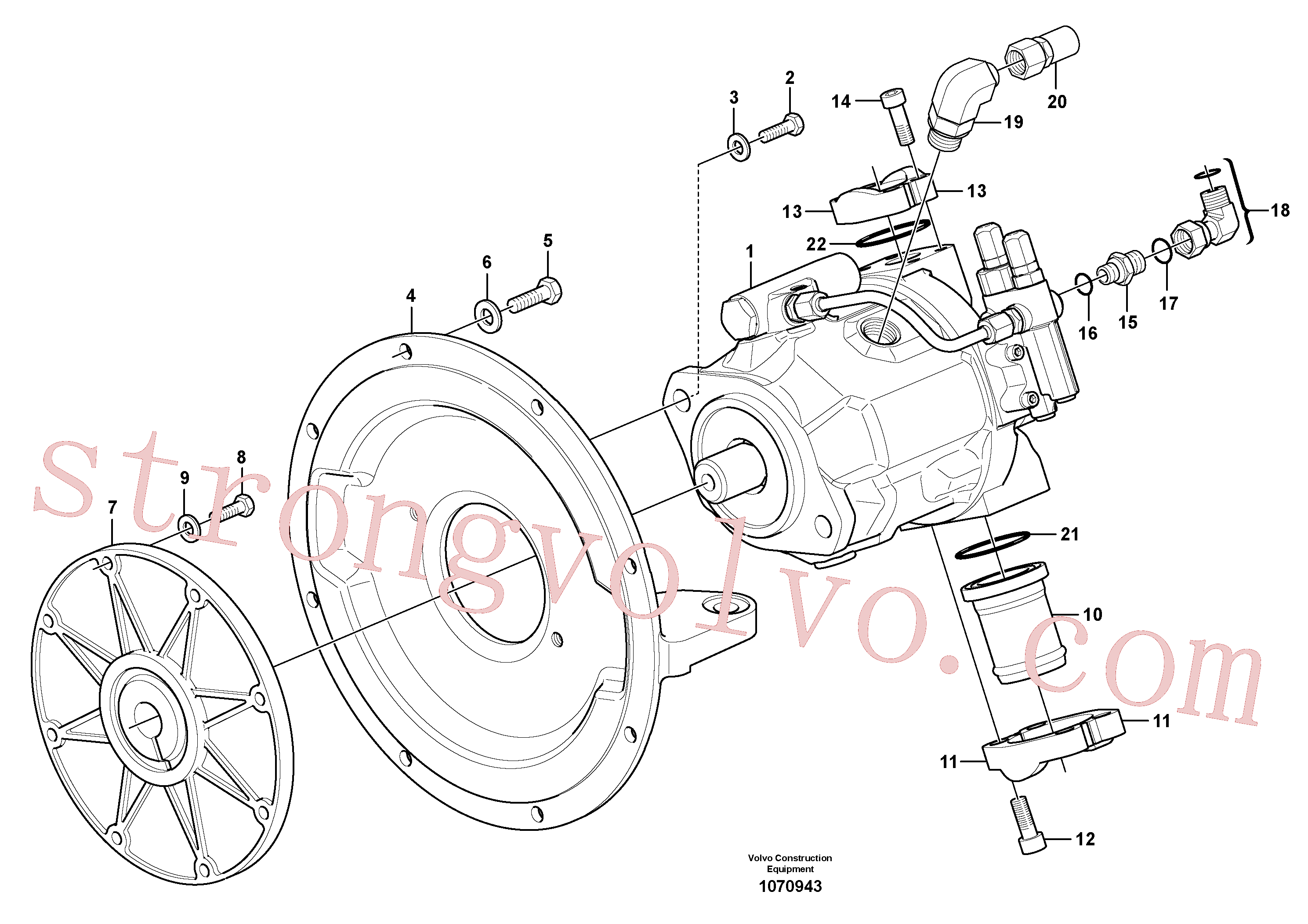 VOE11802341 Volvo Bomba hidráulica com acessórios(1070943 Montagem)