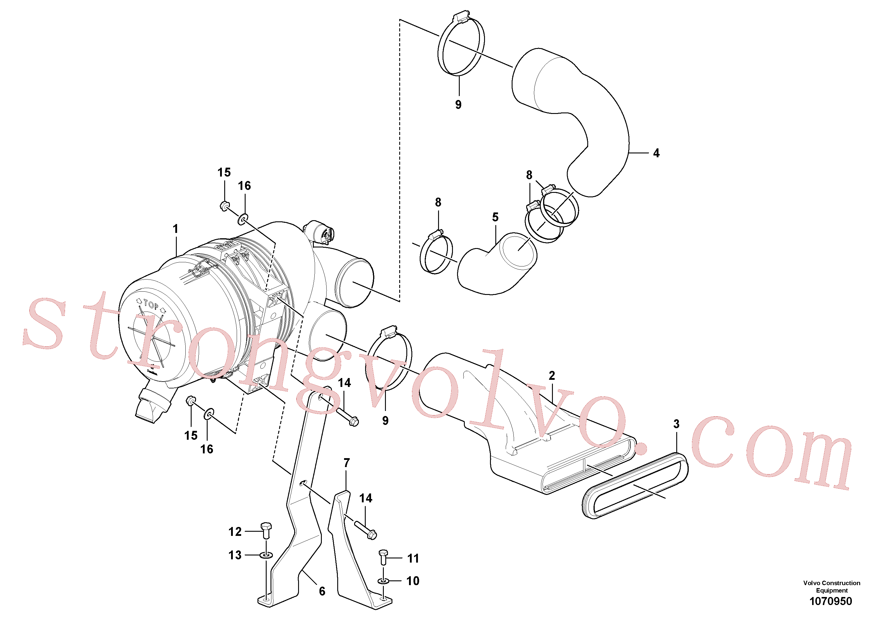 SA9011-31004 Volvo Filtro de ar com acessórios(1070950 Montagem)
