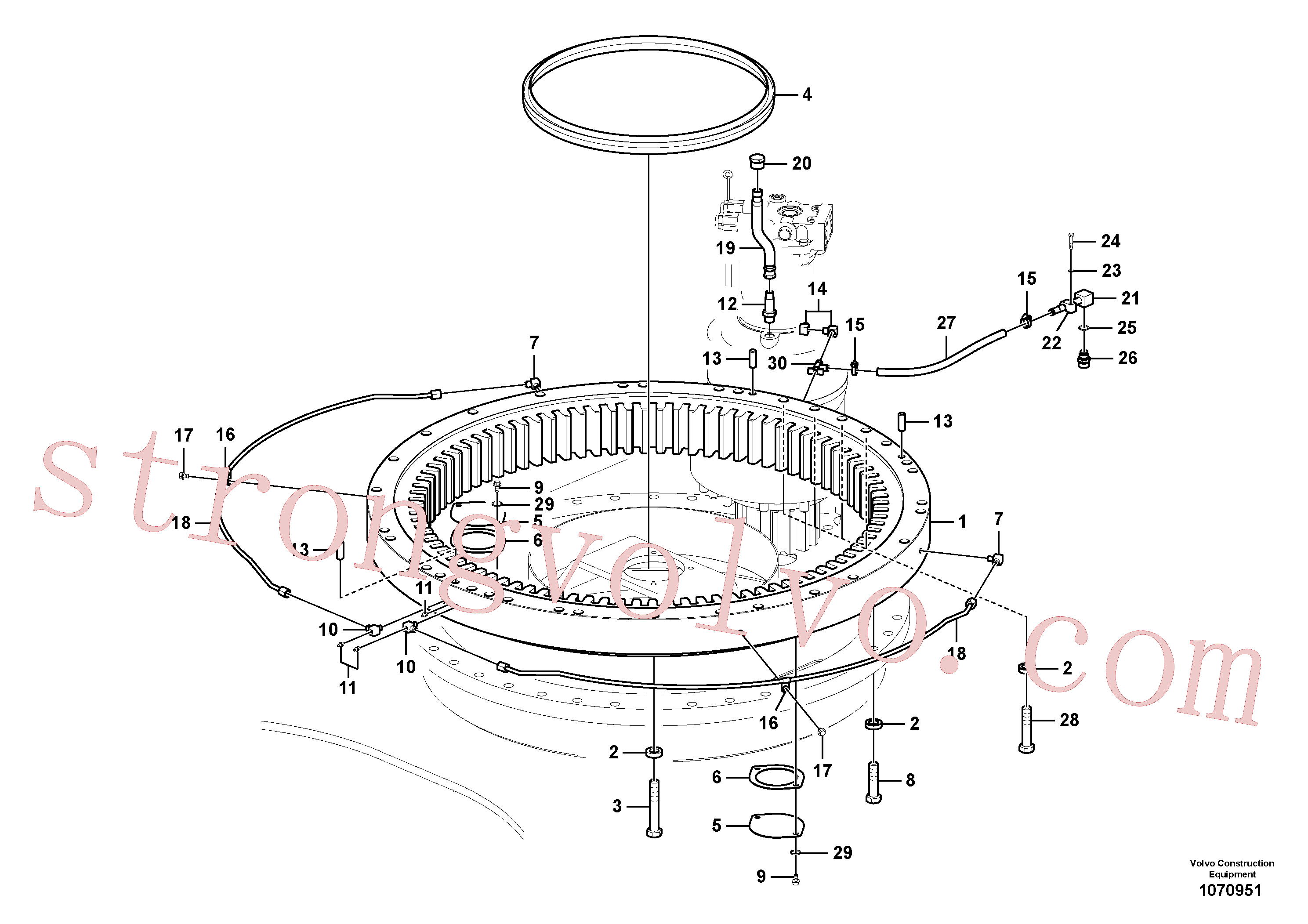 VOE14601288 Volvo Sistema de articulação(1070951 Montagem)
