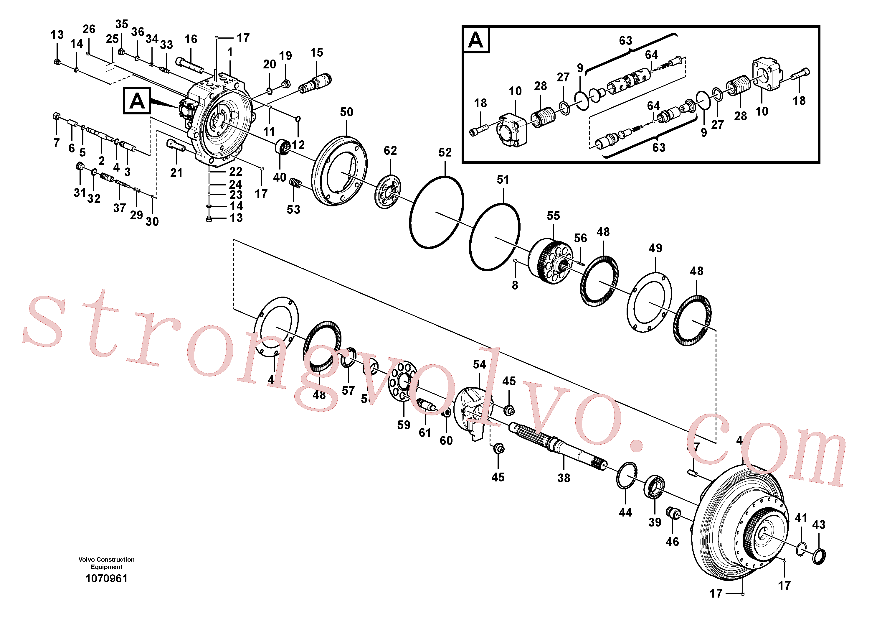 VOE14506978 Volvo Motor de deslocação(1070961 Montagem)
