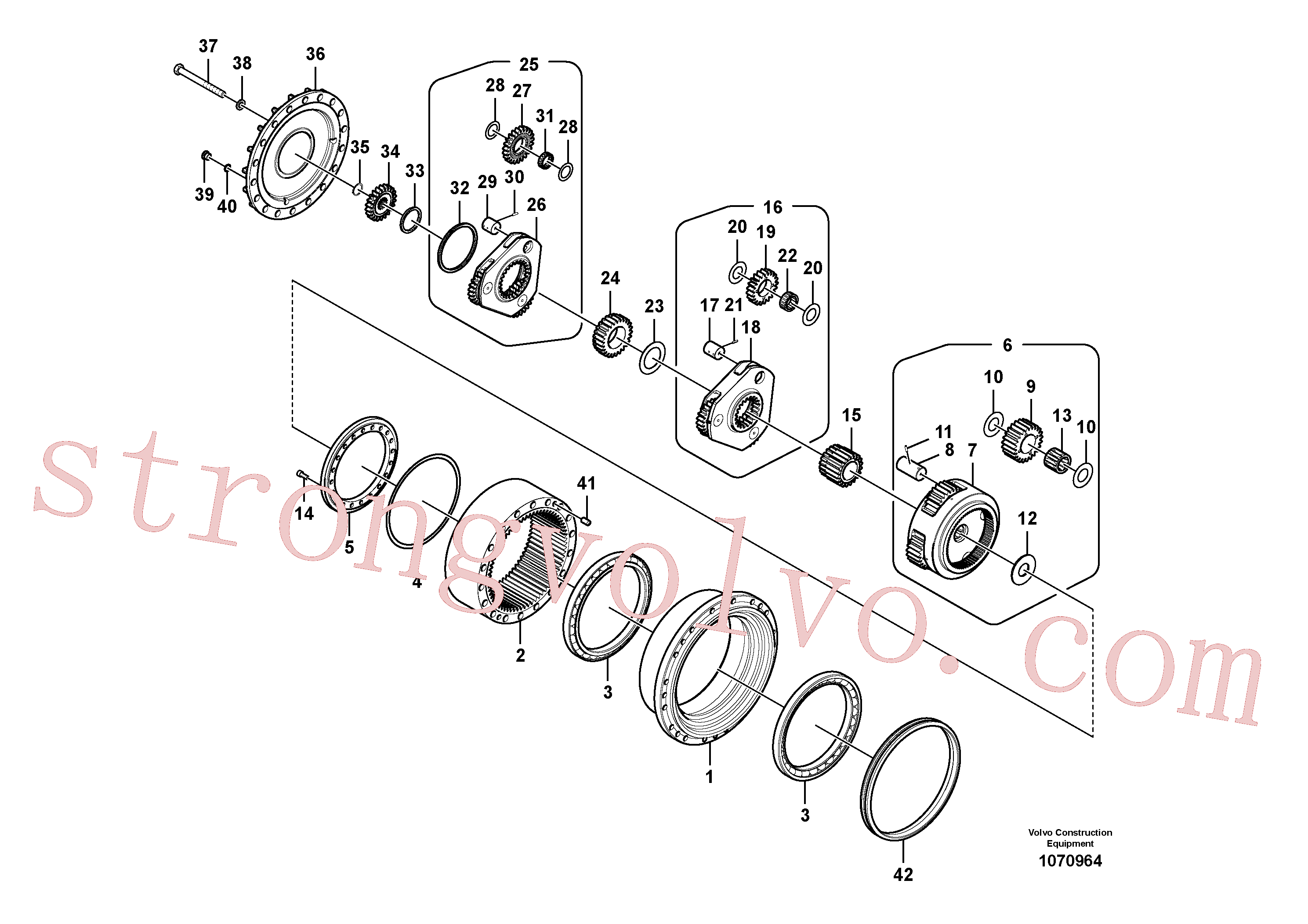 VOE992961 Volvo Caixa de ferramentas de estrada(1070964 Montagem)