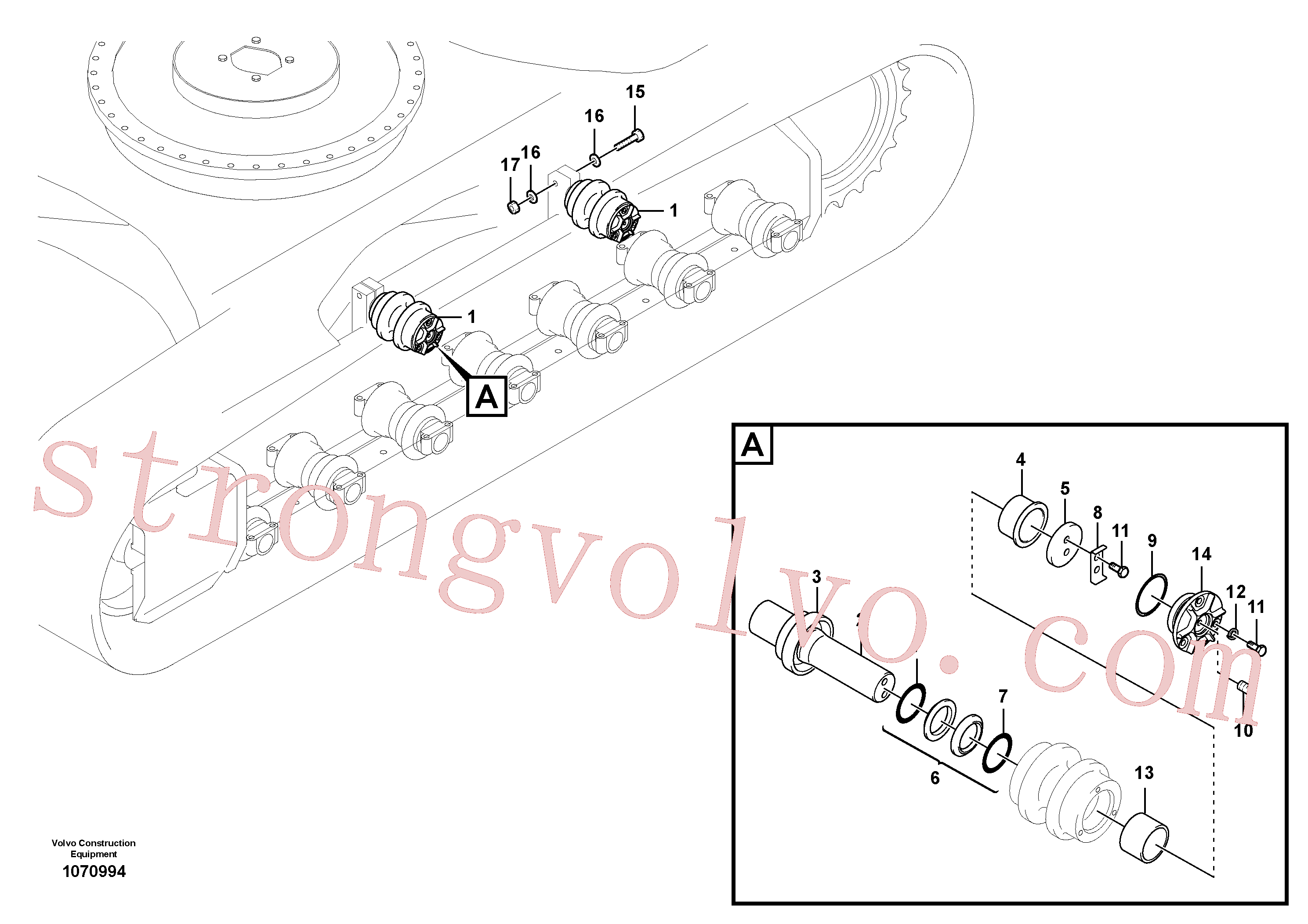 VOE990520 Volvo Roleto superior(1070994 Montagem)