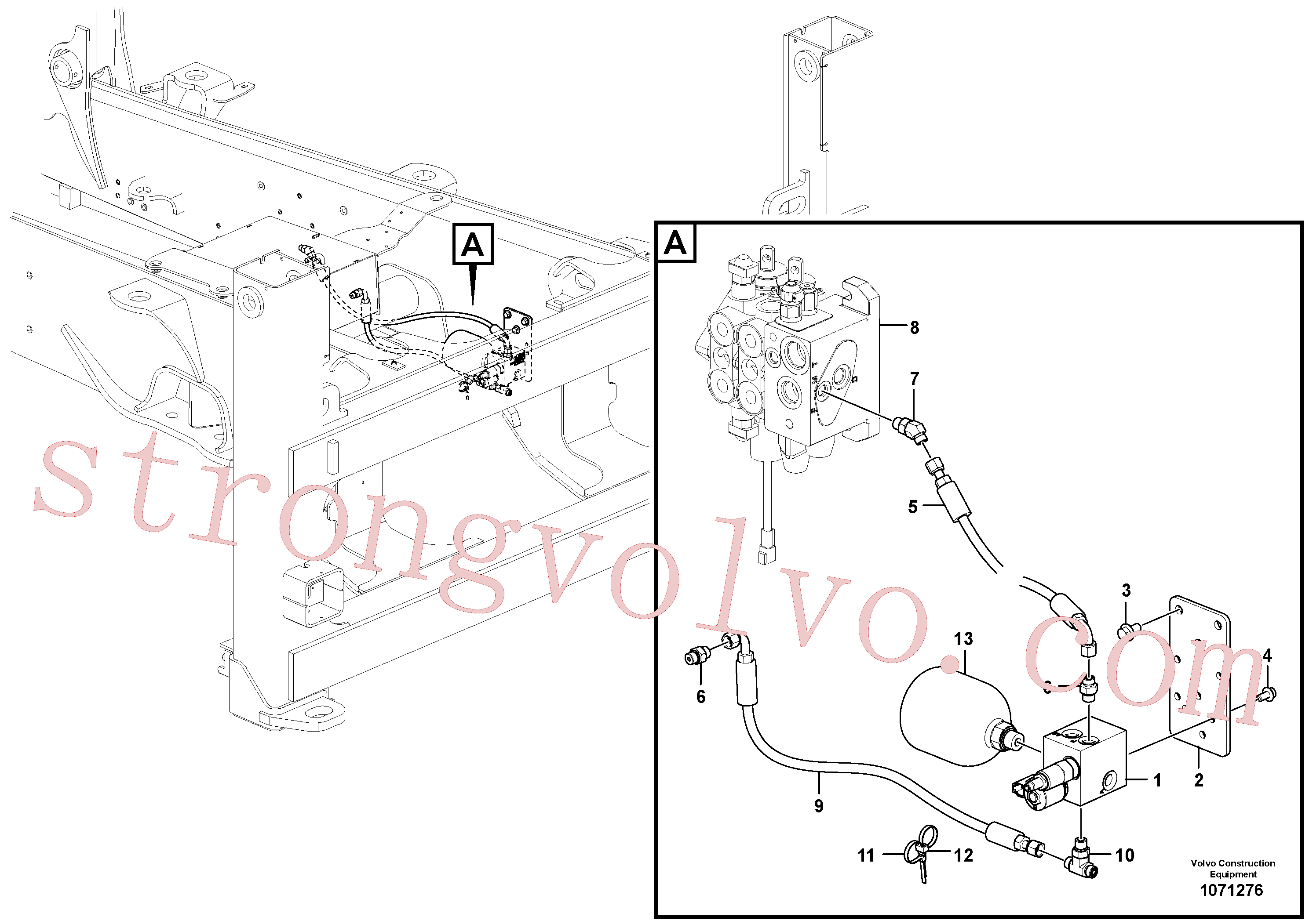 VOE937559 Volvo Válvula redutora de pressão(1071276 Montagem)