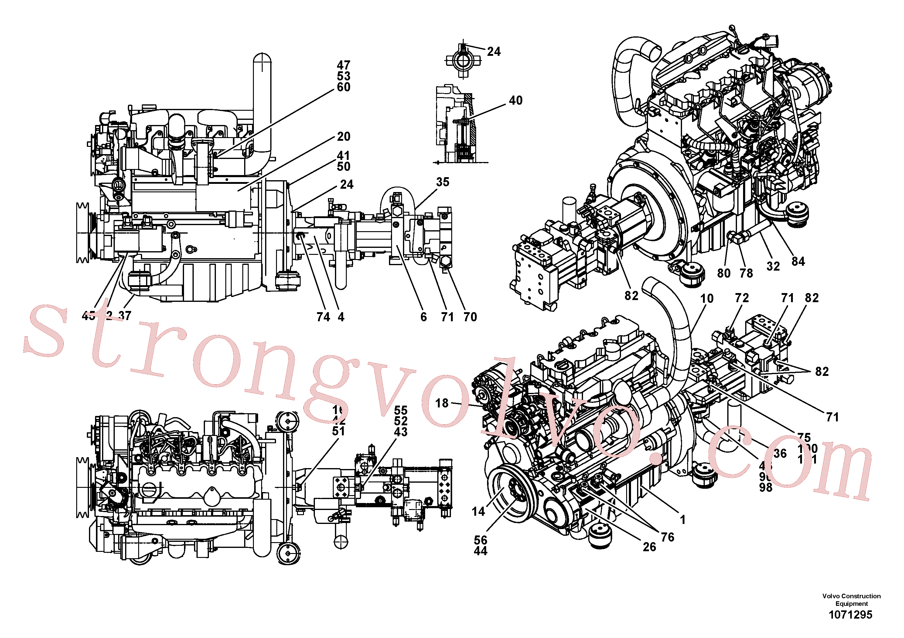 RM96723648 Volvo Unidade básica do motor(1071295 Montagem)