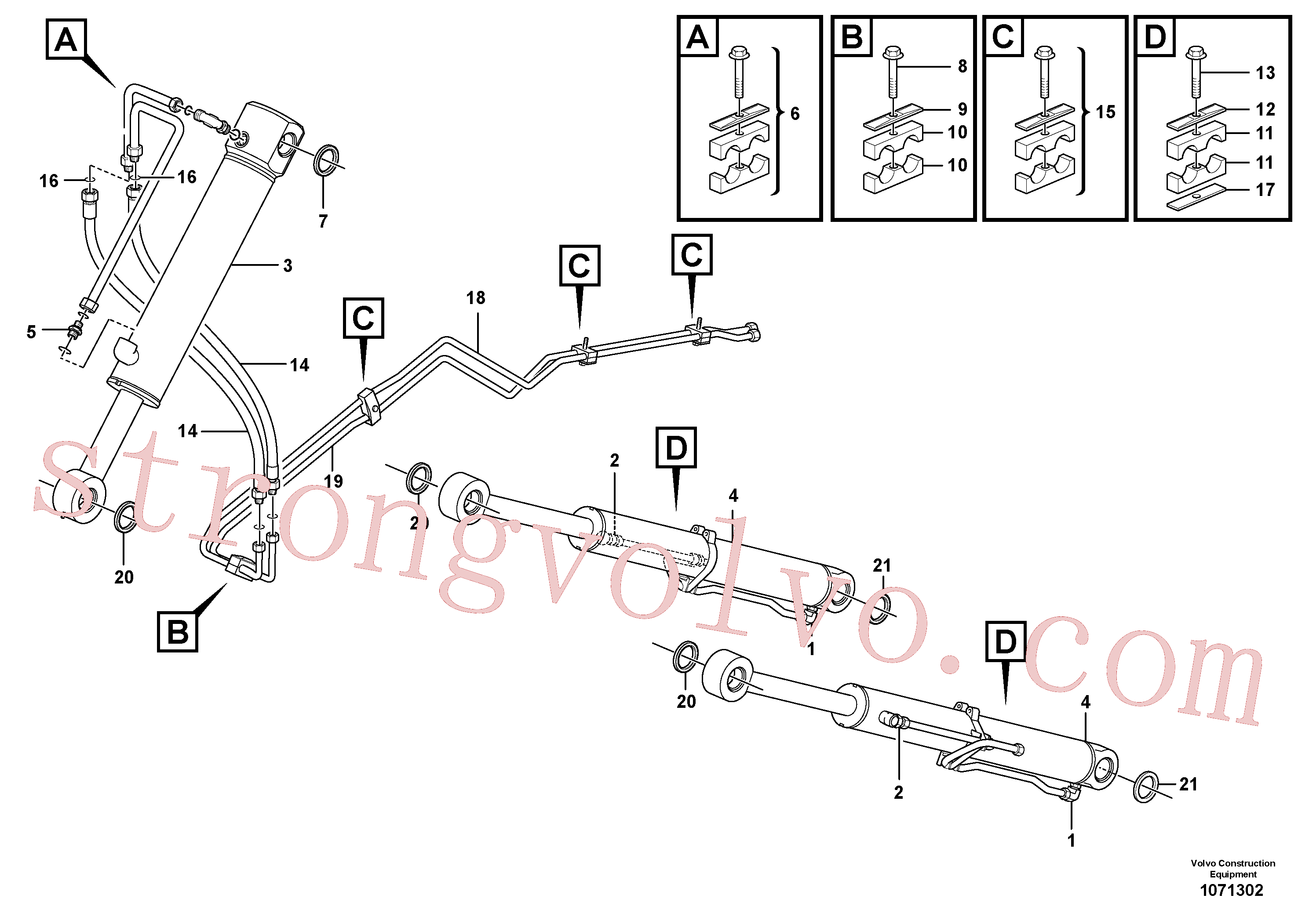 VOE15672579 Volvo Sistema hidráulico, carregador(1071302 Montagem)