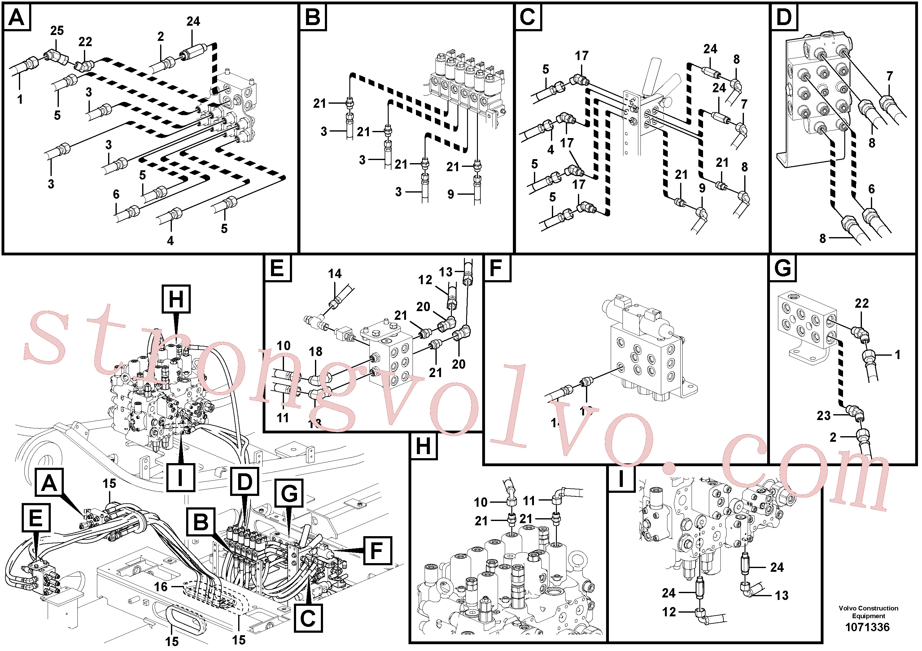 VOE937340 Mangueira completa Volvo escavadeira