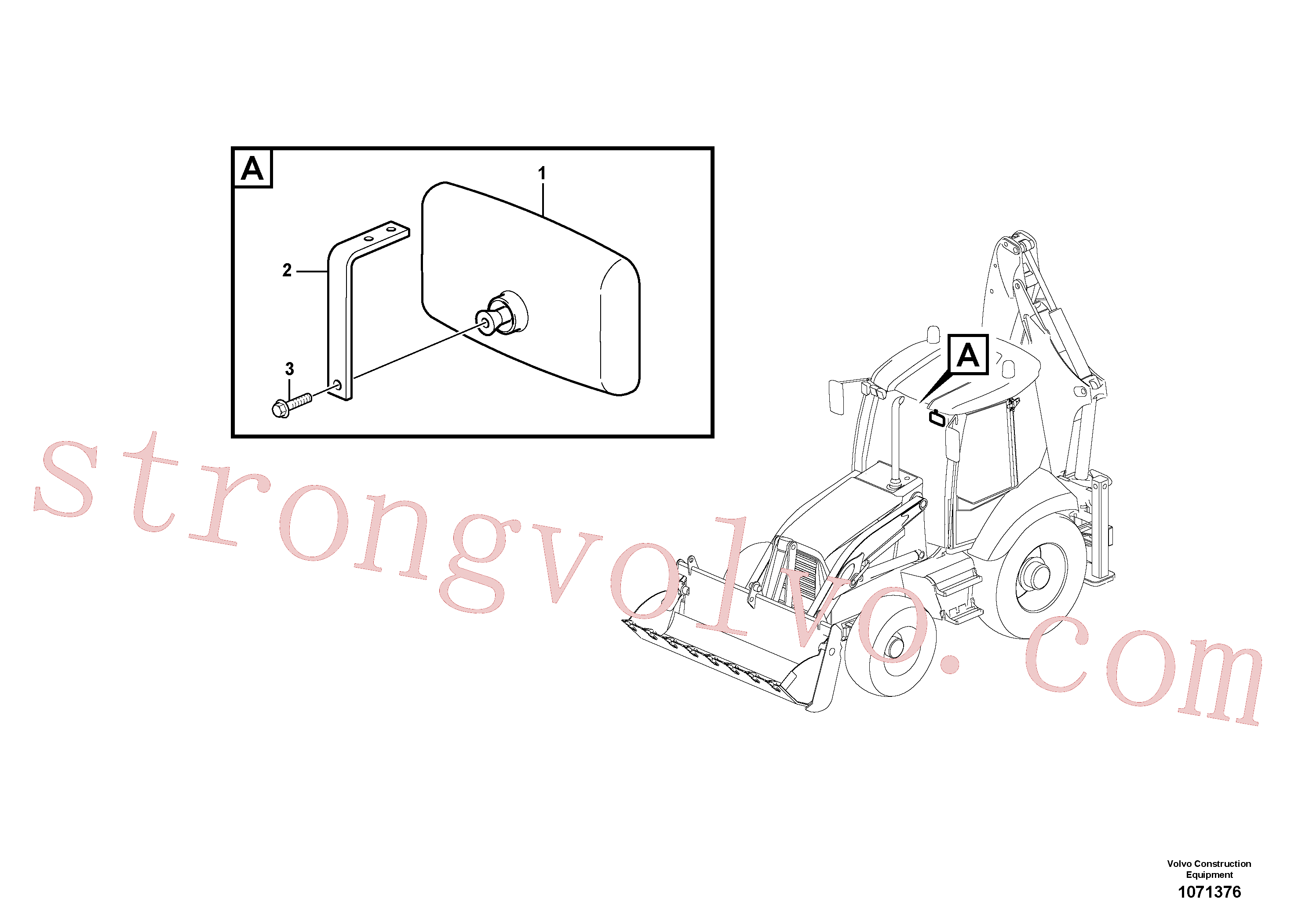 VOE13948356 Volvo Espelho retrovisor(1071376 Montagem)
