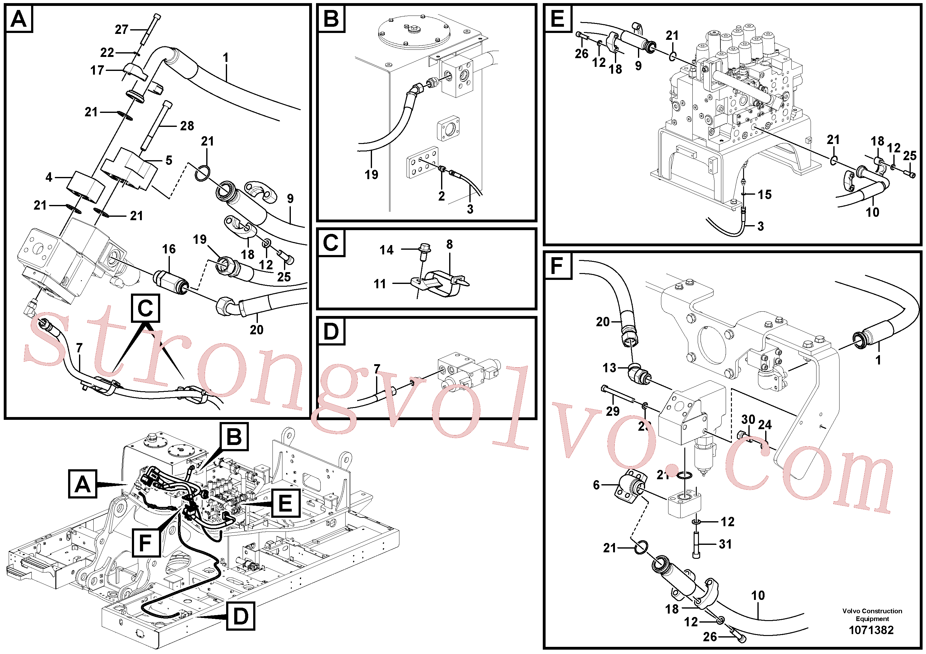 Volvo Montagem VOE14616409 Mangueira Acessórios